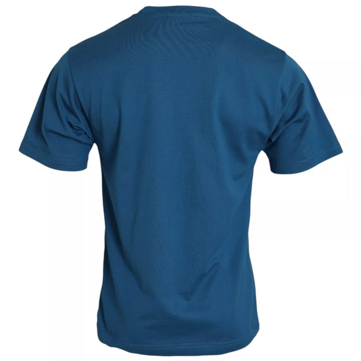 Dolce & Gabbana Blue Logo Cotton Round Neck Short Sleeves T-shirt - RIMODA