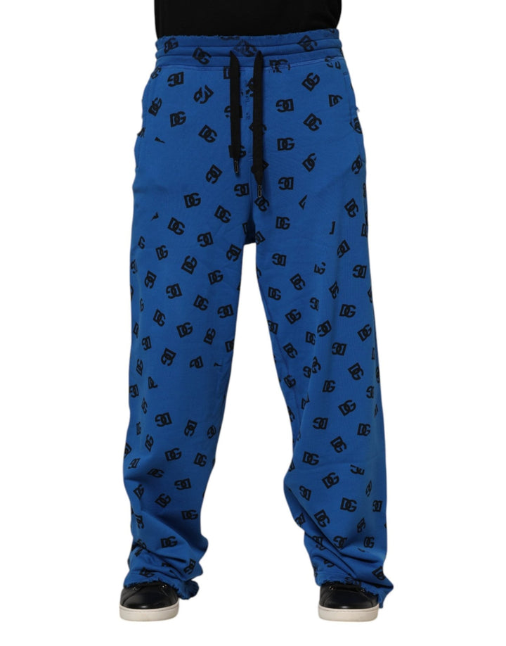 Dolce & Gabbana Blue Logo Print Jogger Men Sweatpants Pants - RIMODA