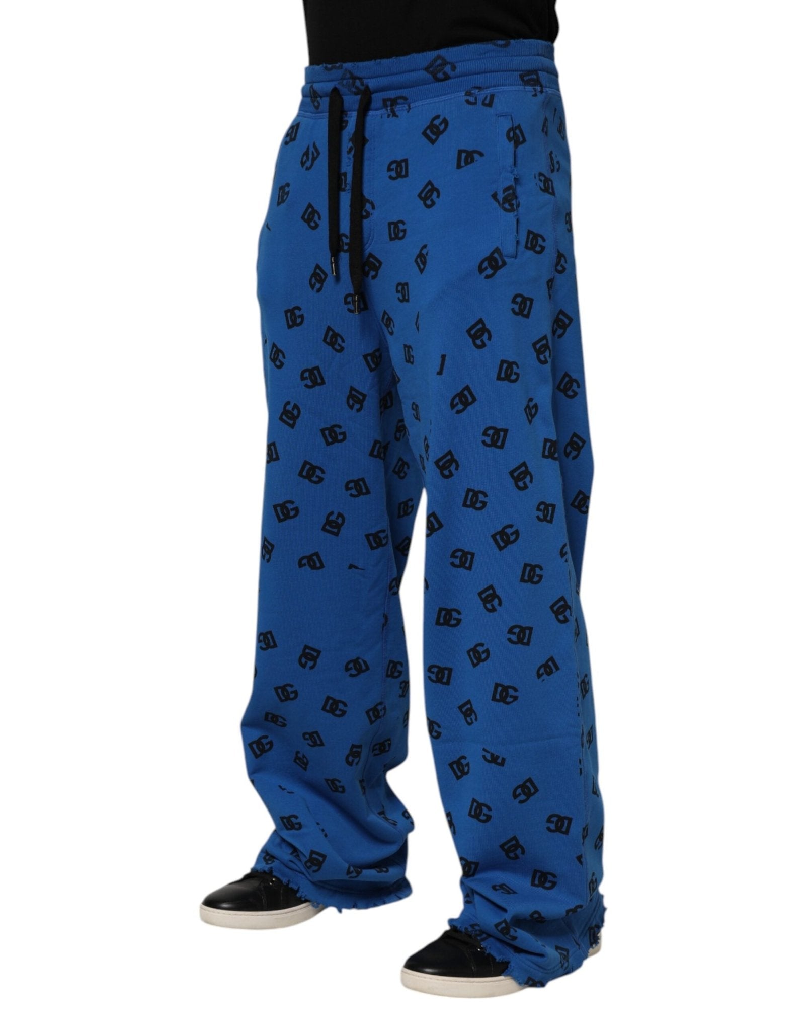 Dolce & Gabbana Blue Logo Print Jogger Men Sweatpants Pants - RIMODA