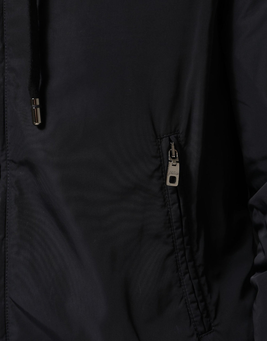 Dolce & Gabbana Blue Logo Tape Hooded Full Zip Bomber Jacket - RIMODA