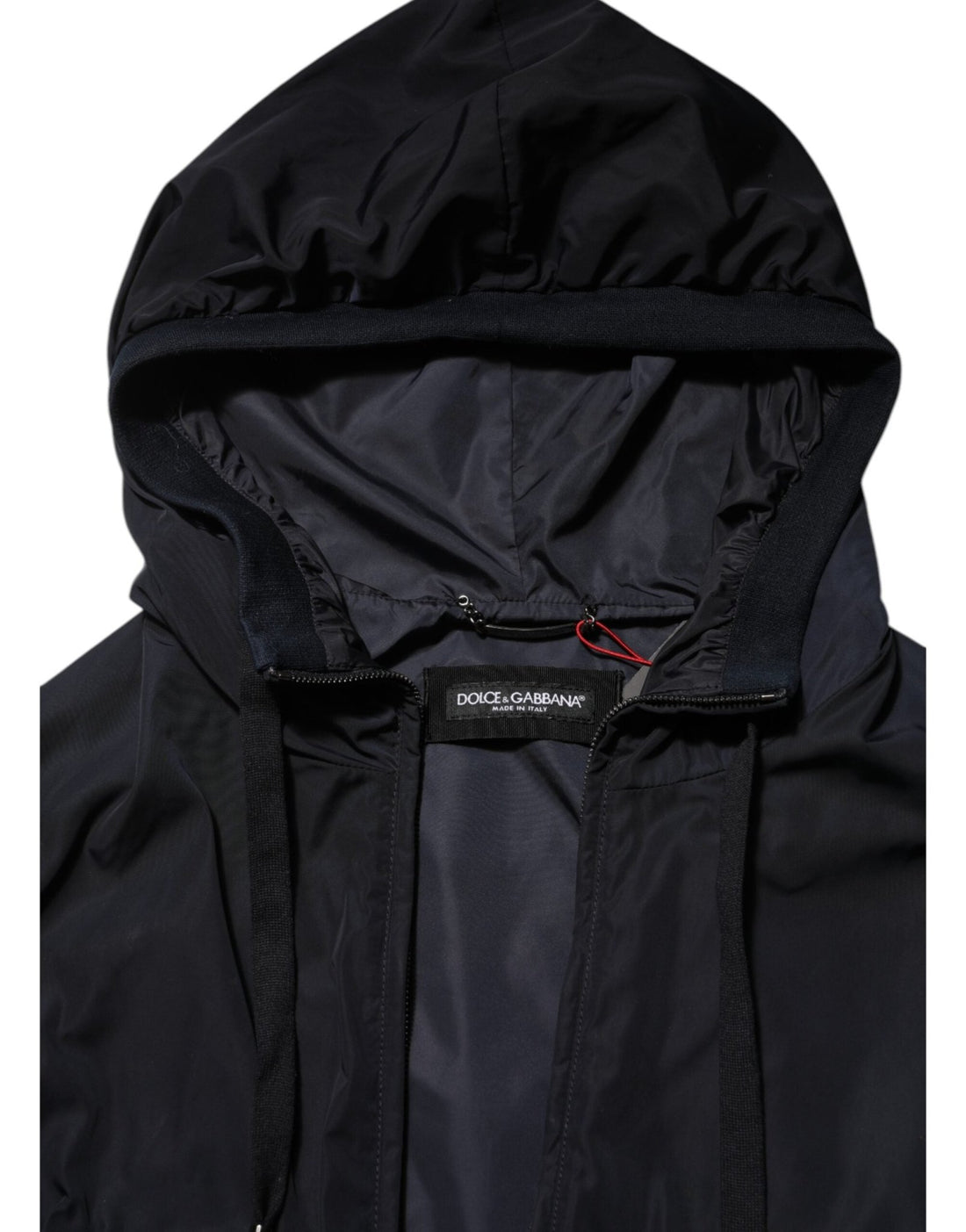 Dolce & Gabbana Blue Logo Tape Hooded Full Zip Bomber Jacket - RIMODA