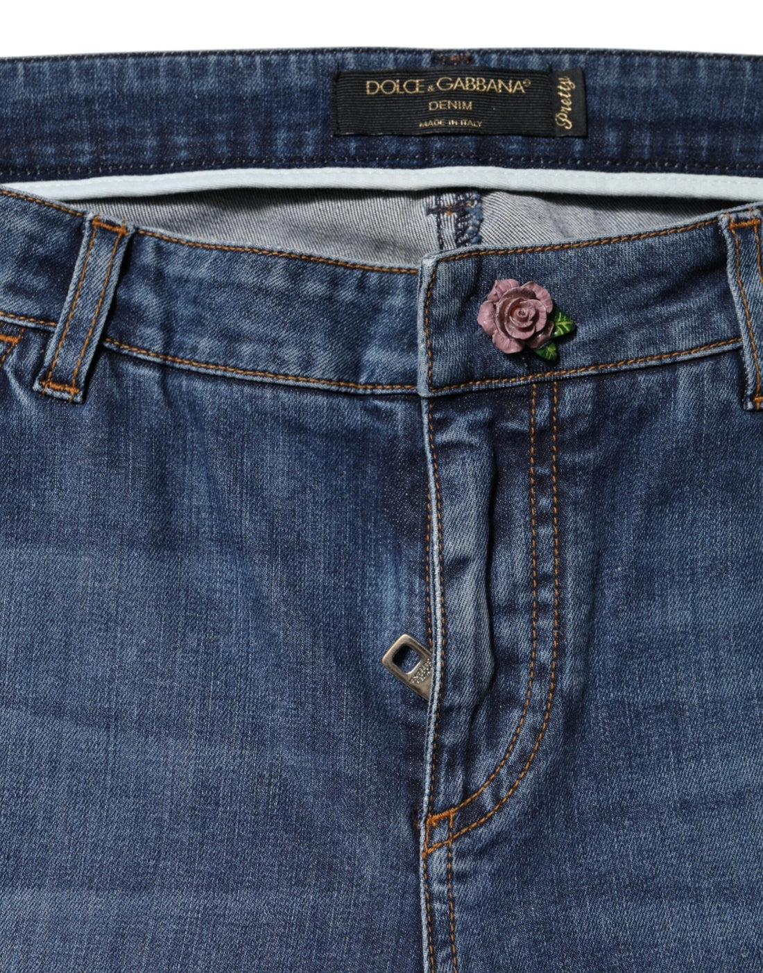Dolce & Gabbana Blue Low Waist Cotton Skinny Denim Jeans - RIMODA