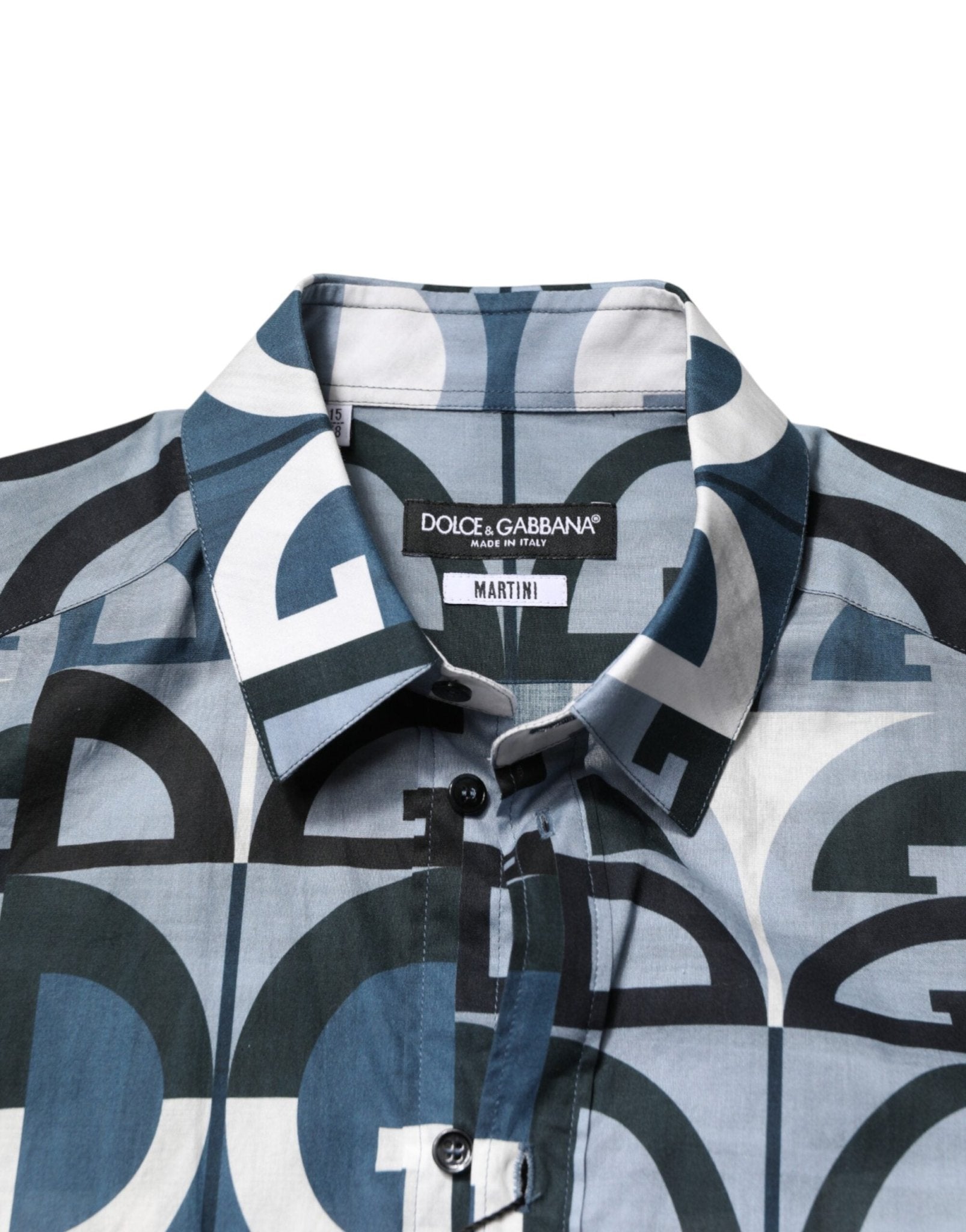 Dolce & Gabbana Blue MARTINI Long Sleeves Casual Logo Shirt - RIMODA