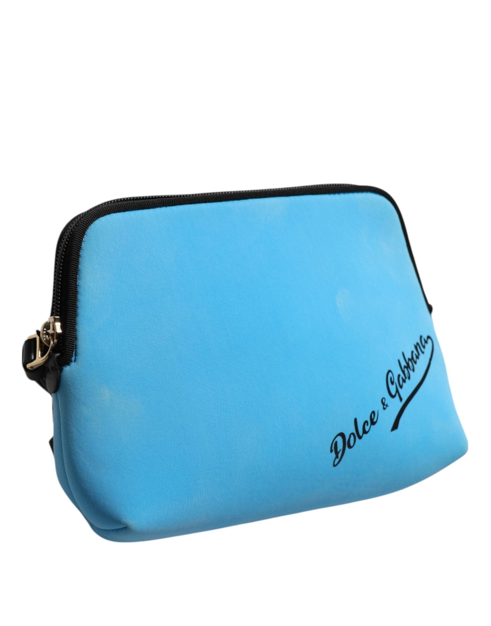 Dolce & Gabbana Blue Nylon DG Logo Print Clutch Zip Pouch Bag - RIMODA