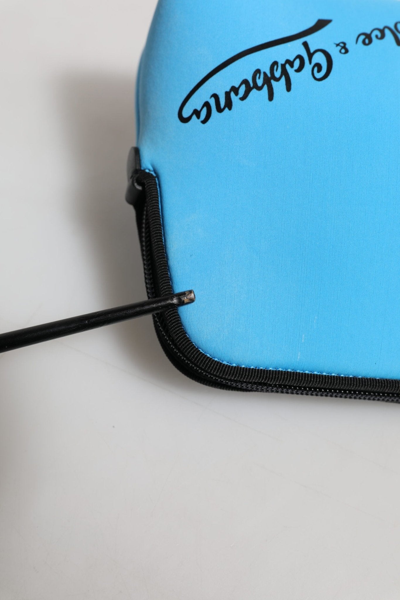 Dolce & Gabbana Blue Nylon DG Logo Print Clutch Zip Pouch Bag - RIMODA