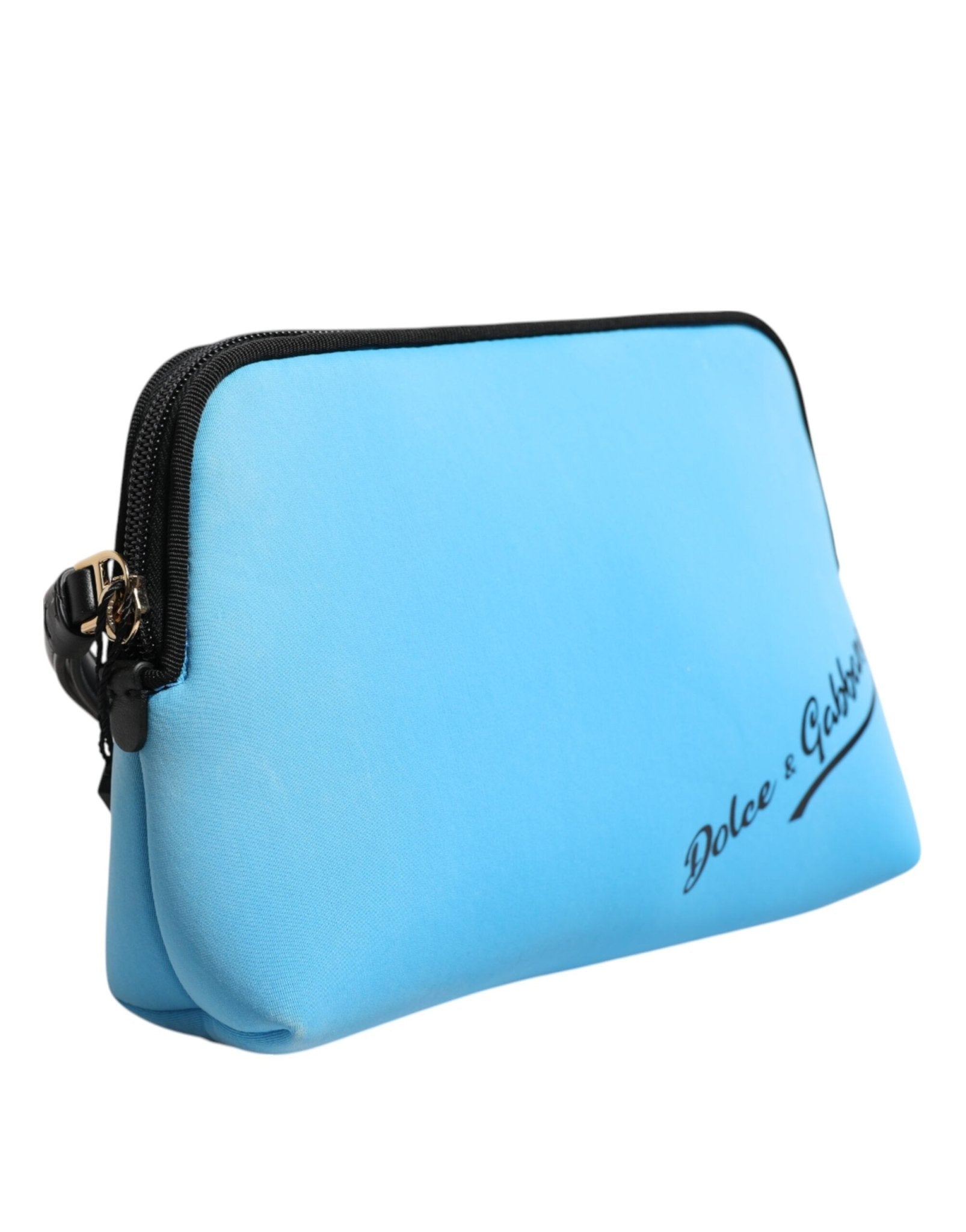 Dolce & Gabbana Blue Nylon DG Logo Print Clutch Zip Pouch Bag - RIMODA
