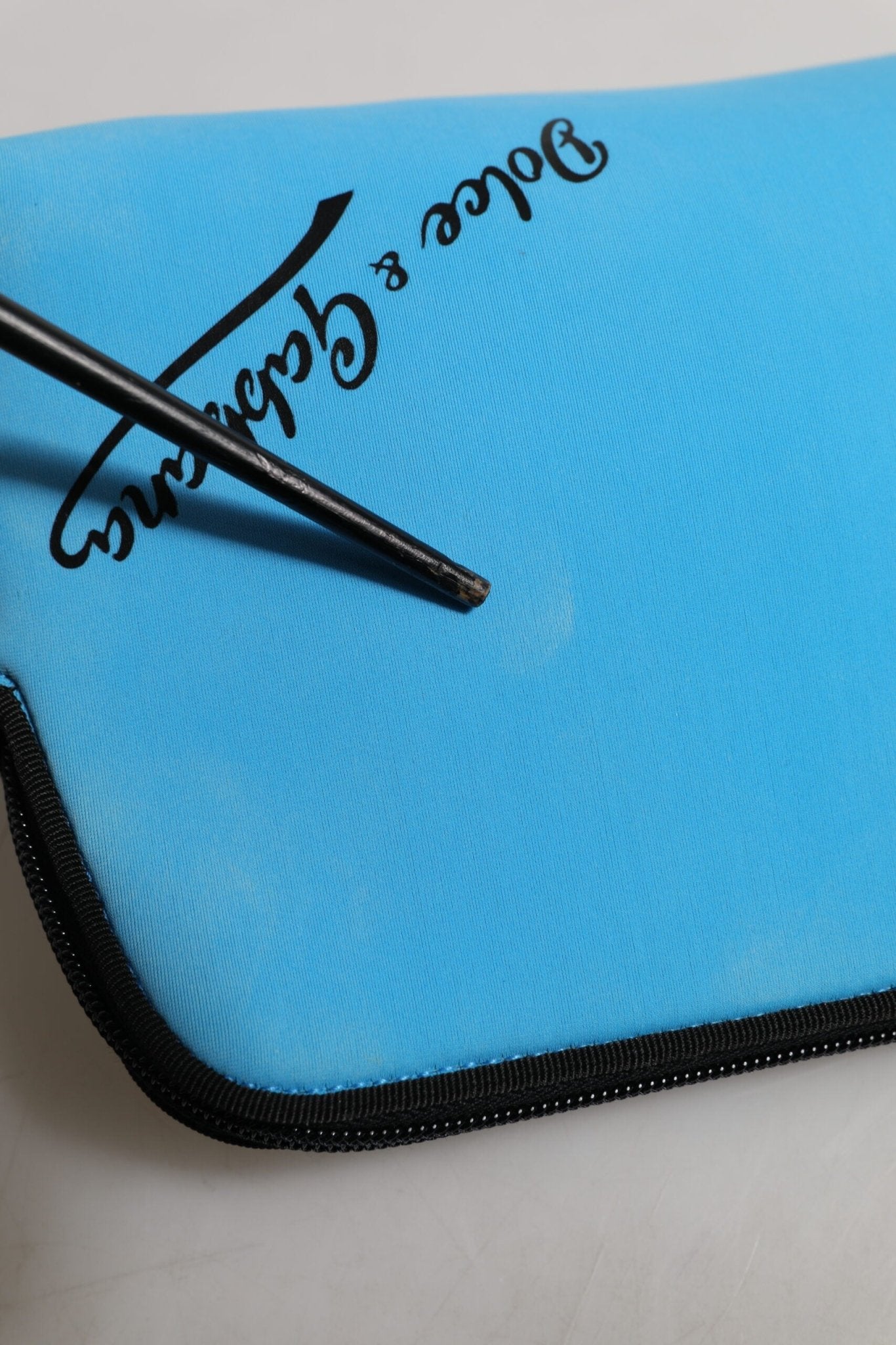 Dolce & Gabbana Blue Nylon DG Logo Print Clutch Zip Pouch Bag - RIMODA