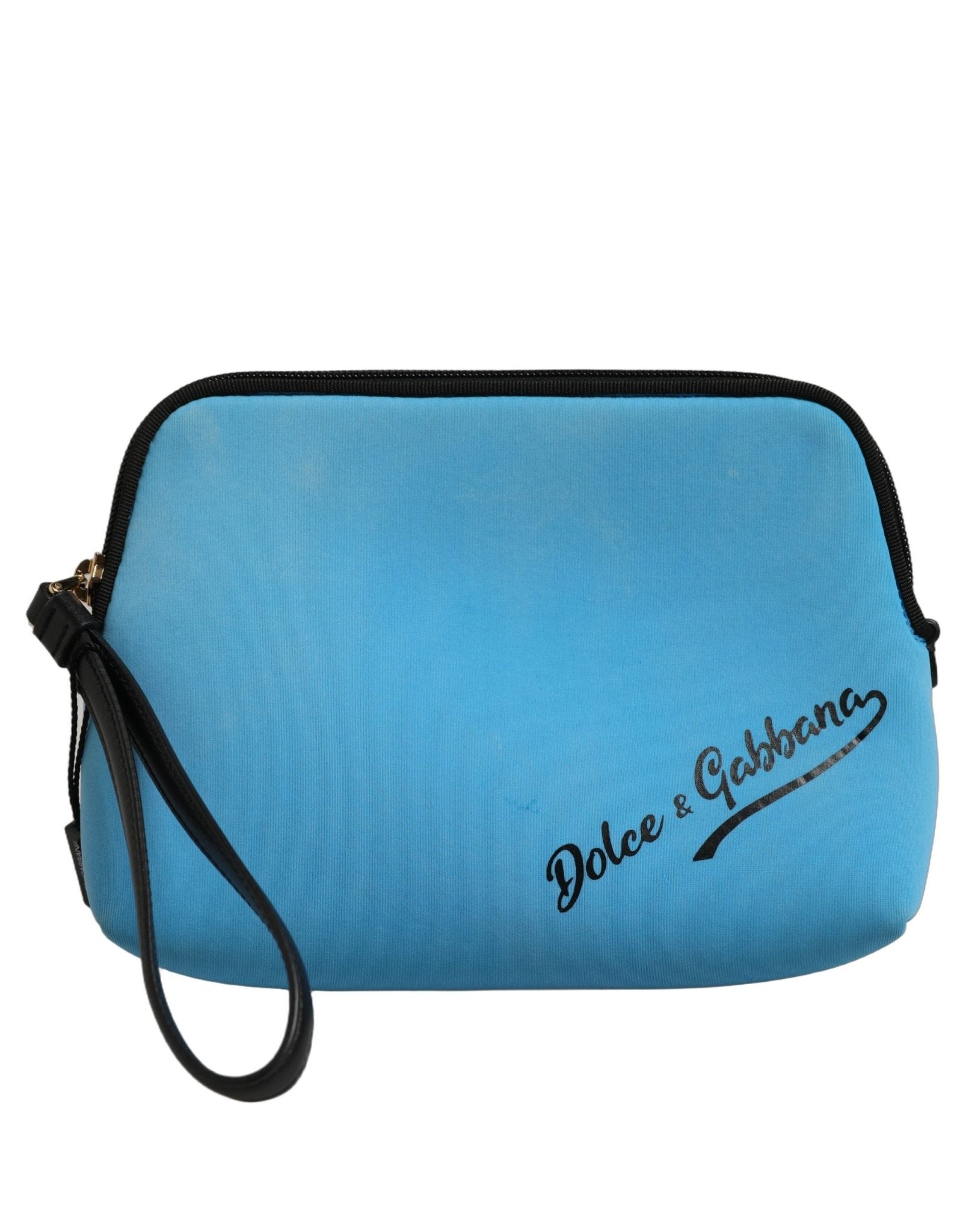 Dolce & Gabbana Blue Nylon DG Logo Print Clutch Zip Women Borse Pouch Bag - RIMODA