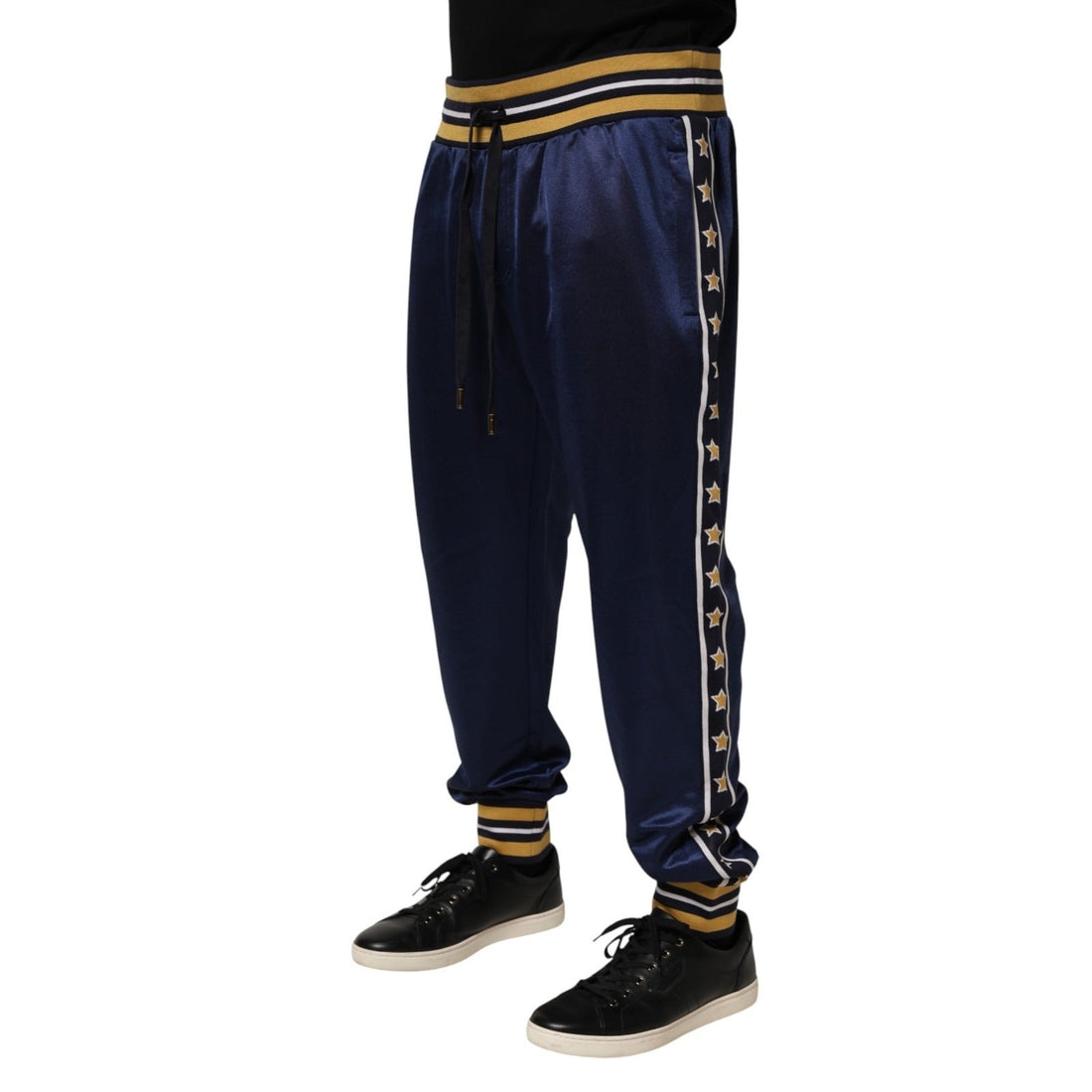 Dolce & Gabbana Blue Nylon Jogger Mid Waist Trouser Pants - RIMODA