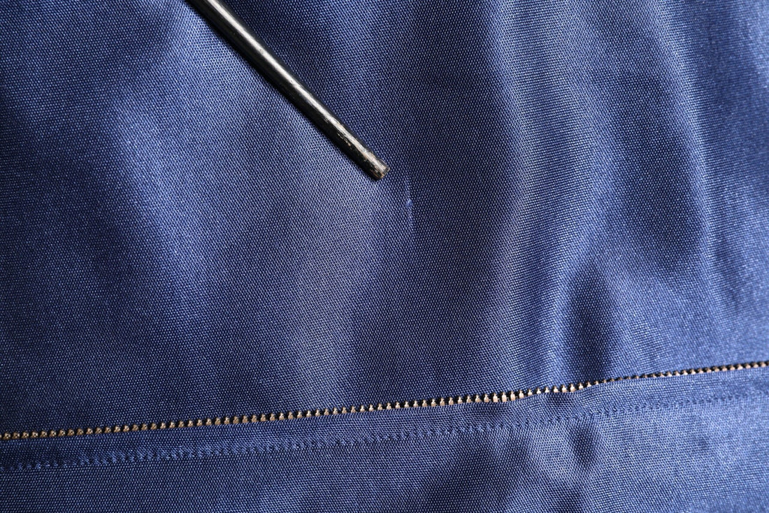 Dolce & Gabbana Blue Nylon Logo Patch Men Bomber Sweater - RIMODA