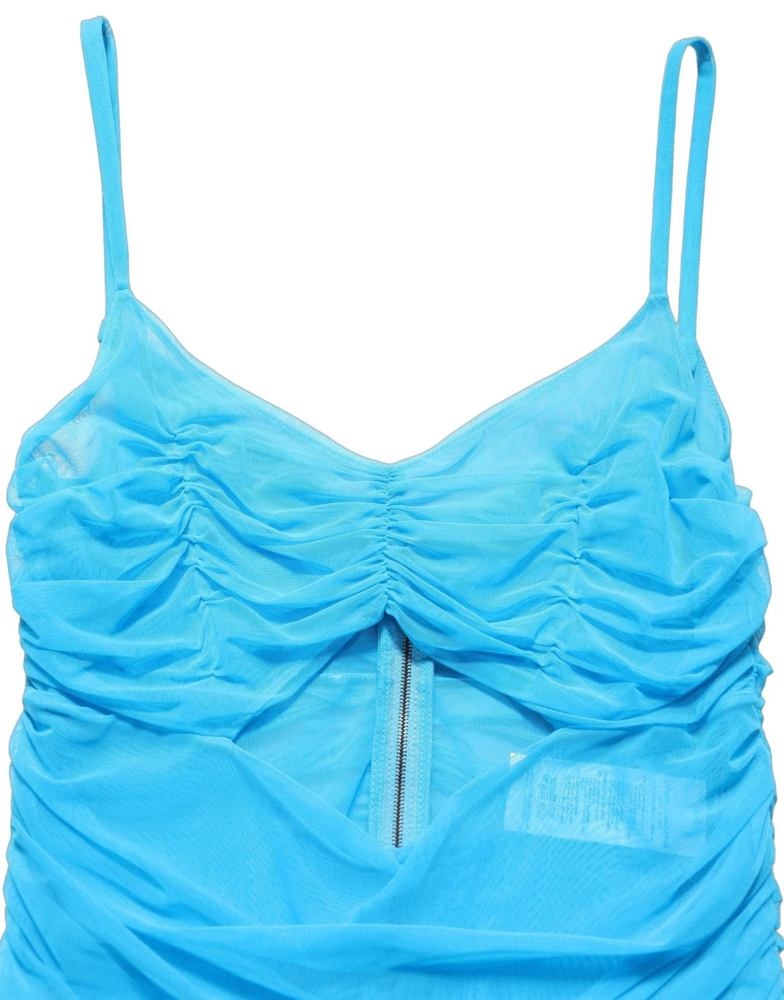 Dolce & Gabbana Blue Nylon Pleated Chiffon CutOut Gown Dress - RIMODA