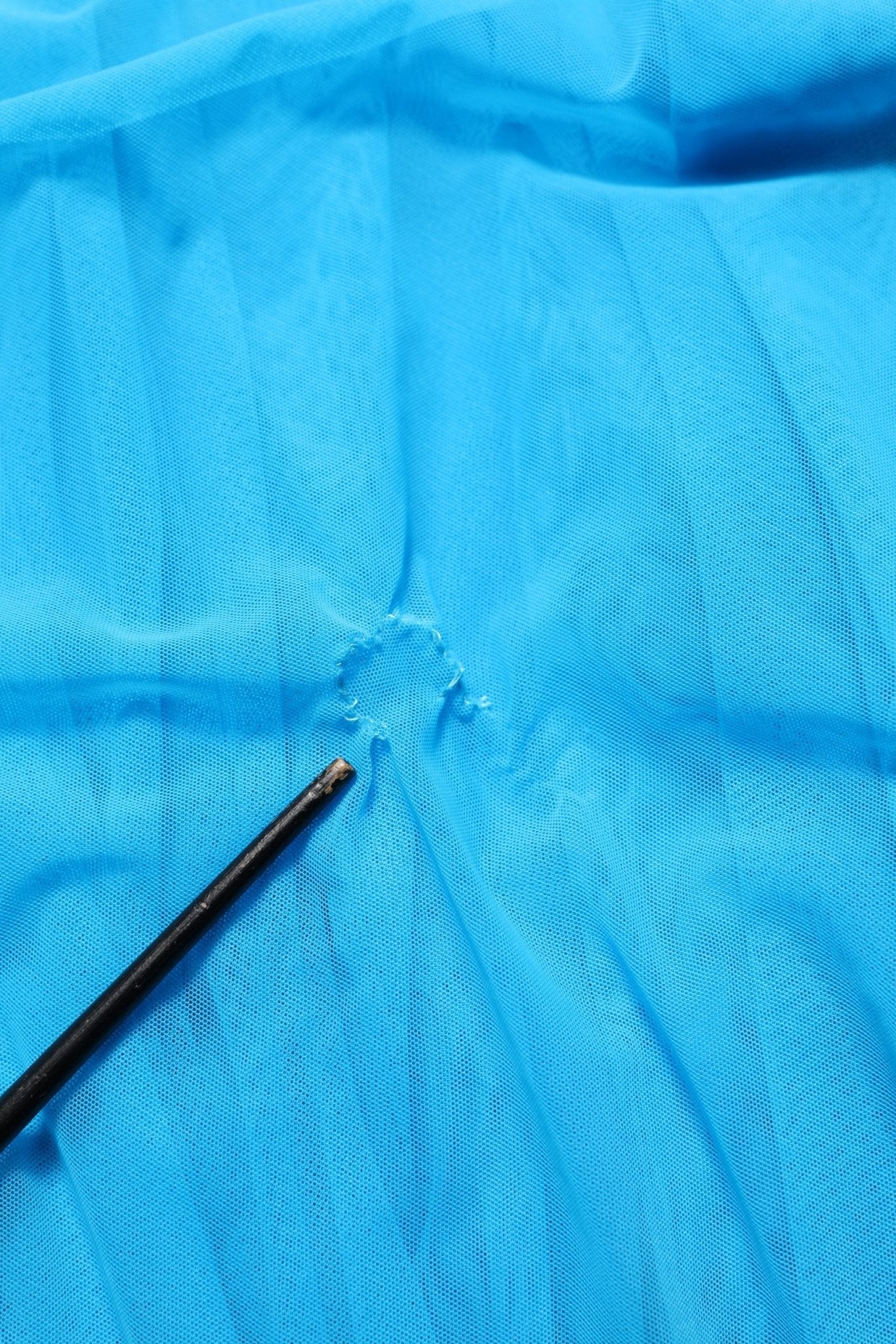 Dolce & Gabbana Blue Nylon Pleated Chiffon CutOut Gown Dress - RIMODA