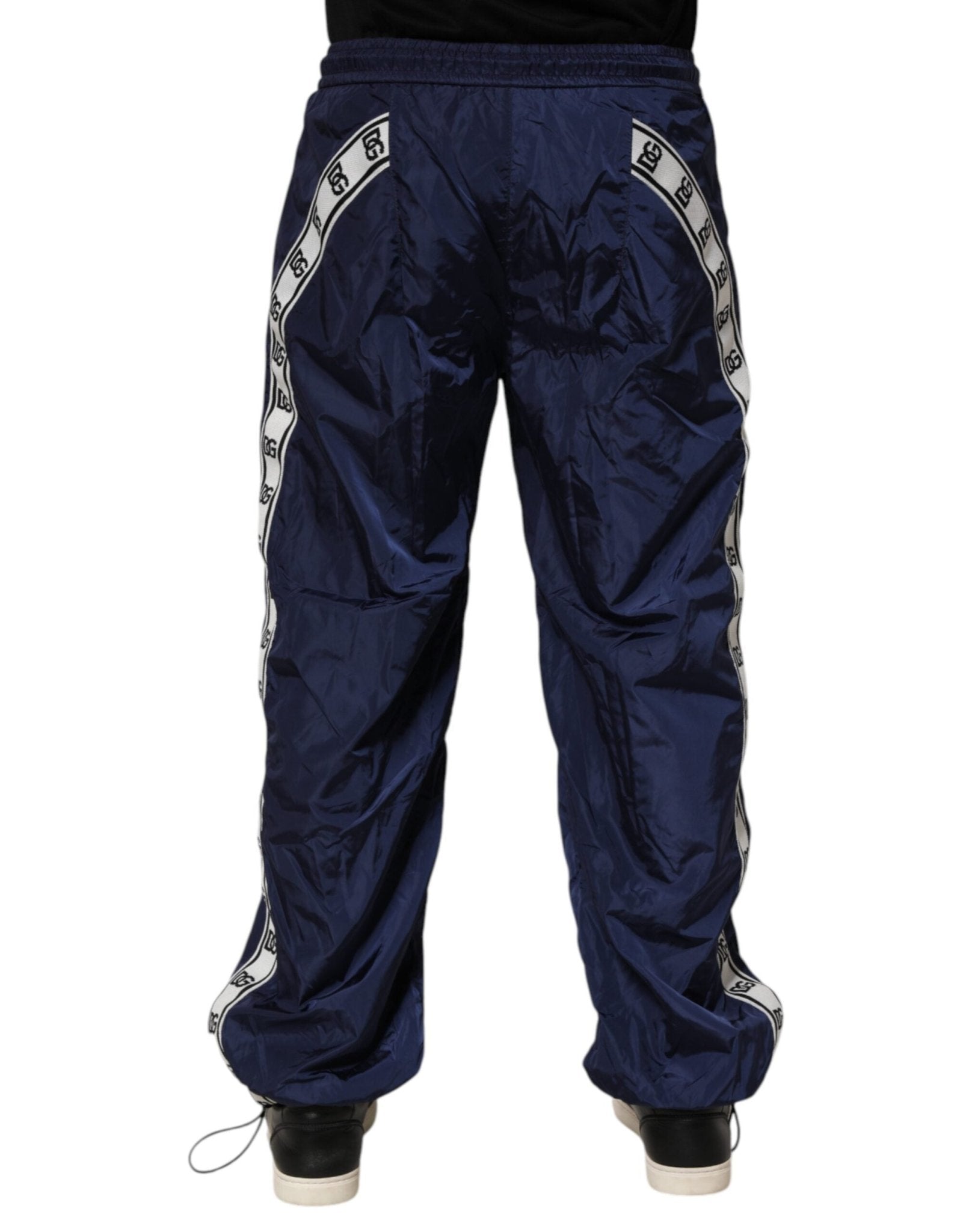 Dolce & Gabbana Blue Nylon Straight Jogger Sweatpants Pants - RIMODA