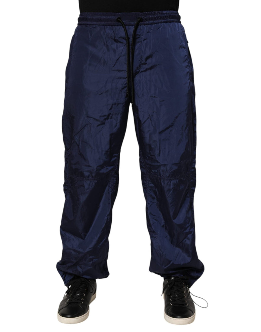 Dolce & Gabbana Blue Nylon Straight Jogger Sweatpants Pants - RIMODA