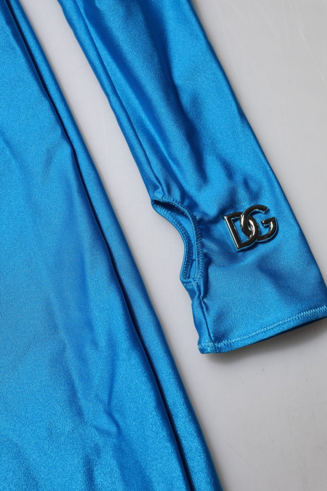 Dolce & Gabbana Blue Nylon Turtleneck Bodycon Jumpsuit Dress - RIMODA
