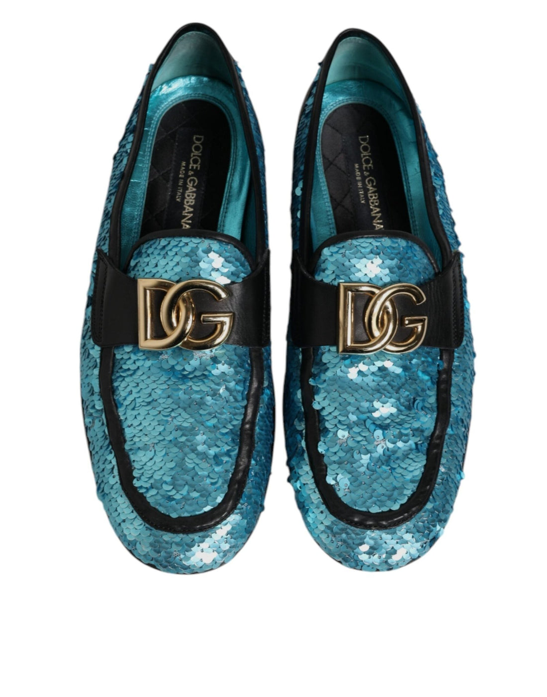 Dolce & Gabbana Blue Sequined Loafers Formal Dress Shoes - RIMODA