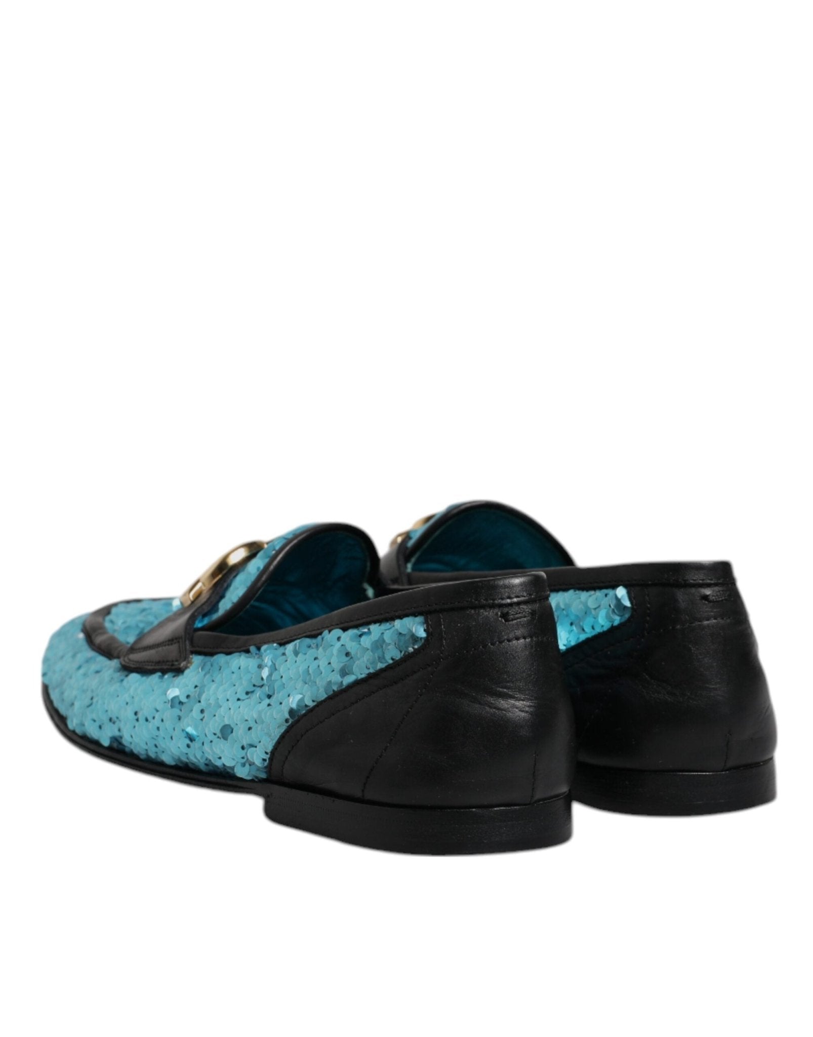 Dolce & Gabbana Blue Sequined Loafers Formal Dress Shoes - RIMODA