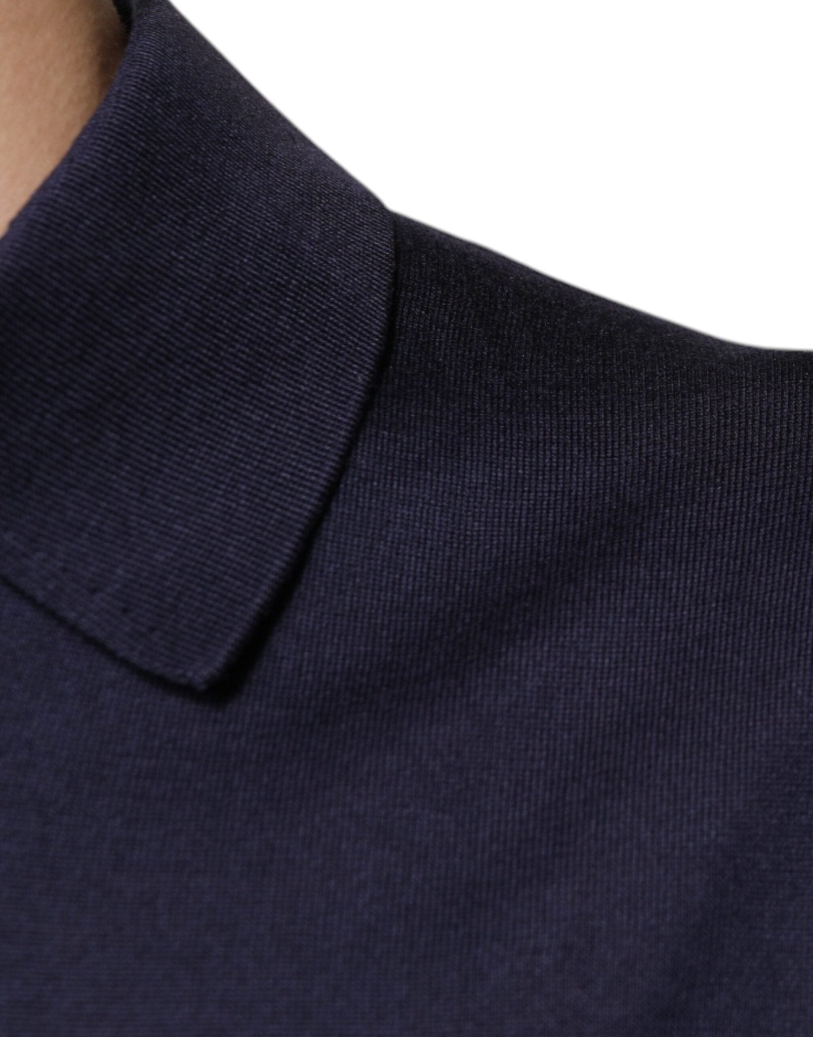 Dolce & Gabbana Blue Silk Collared Short Sleeves Polo T-shirt - RIMODA
