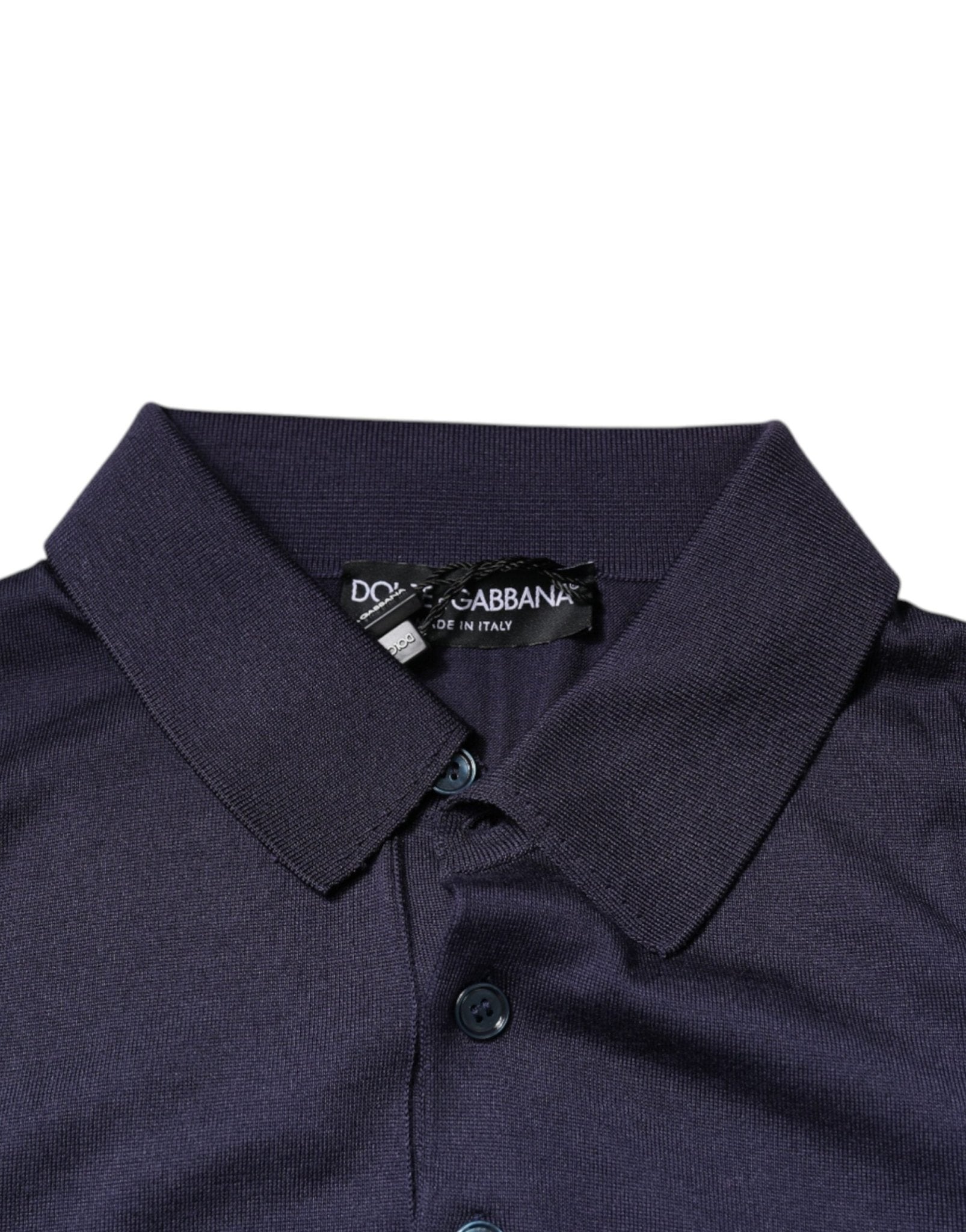 Dolce & Gabbana Blue Silk Collared Short Sleeves Polo T-shirt - RIMODA