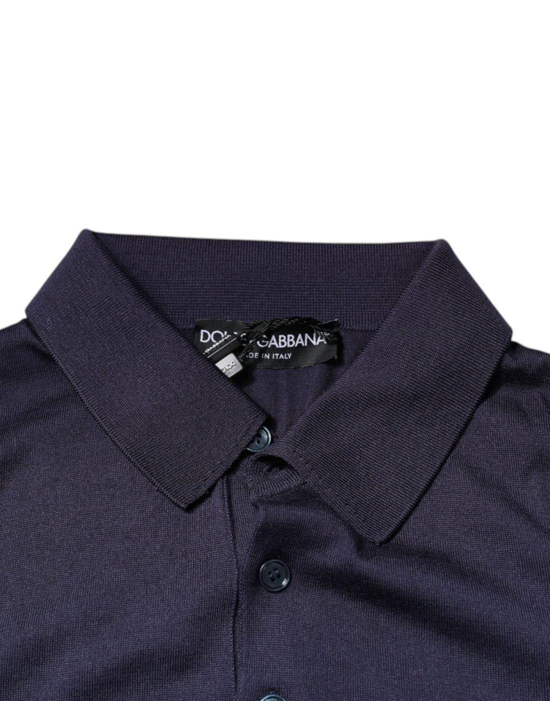 Dolce & Gabbana Blue Silk Collared Short Sleeves Polo T-shirt - RIMODA