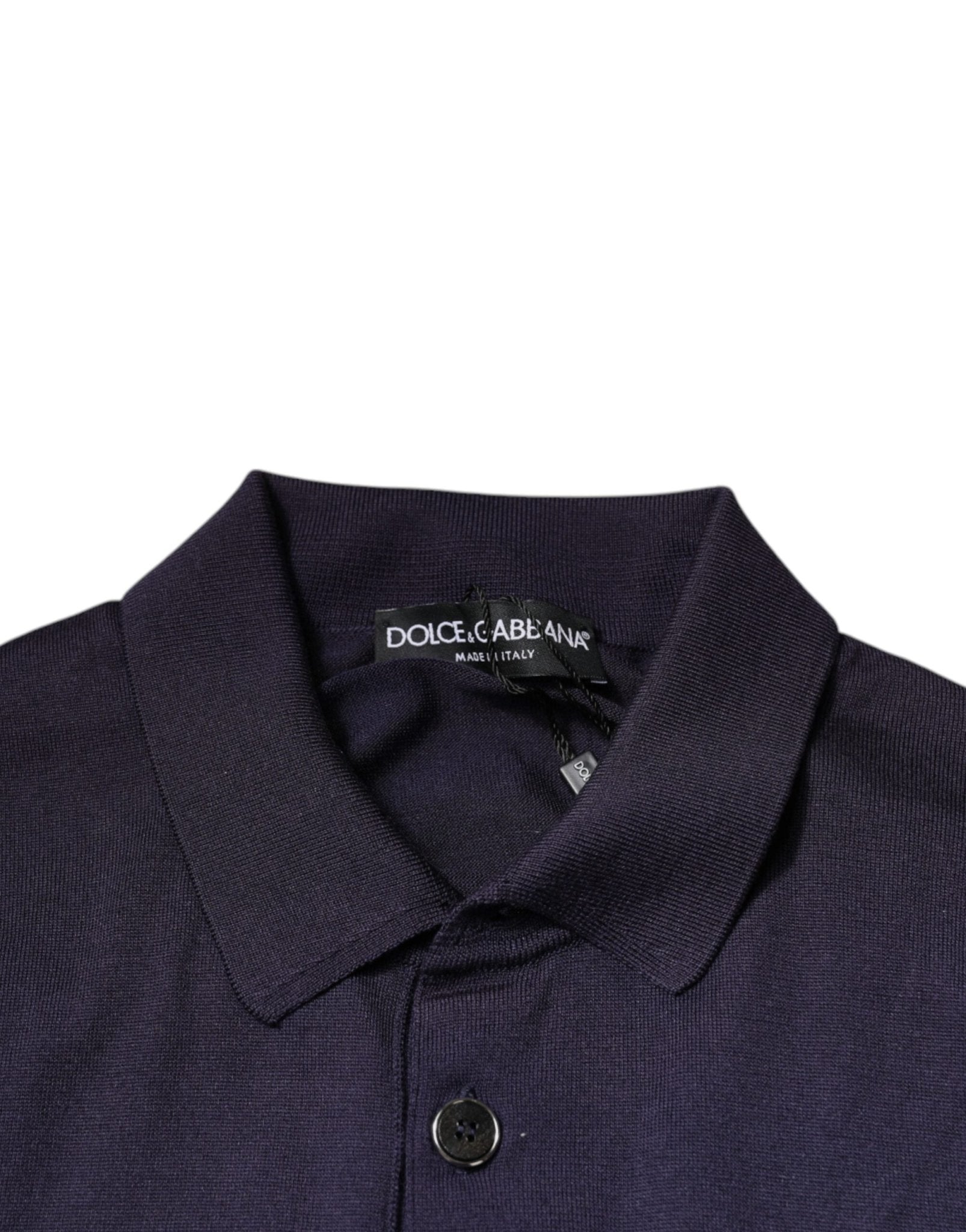 Dolce & Gabbana Blue Silk Collared Short Sleeves Polo T-shirt - RIMODA