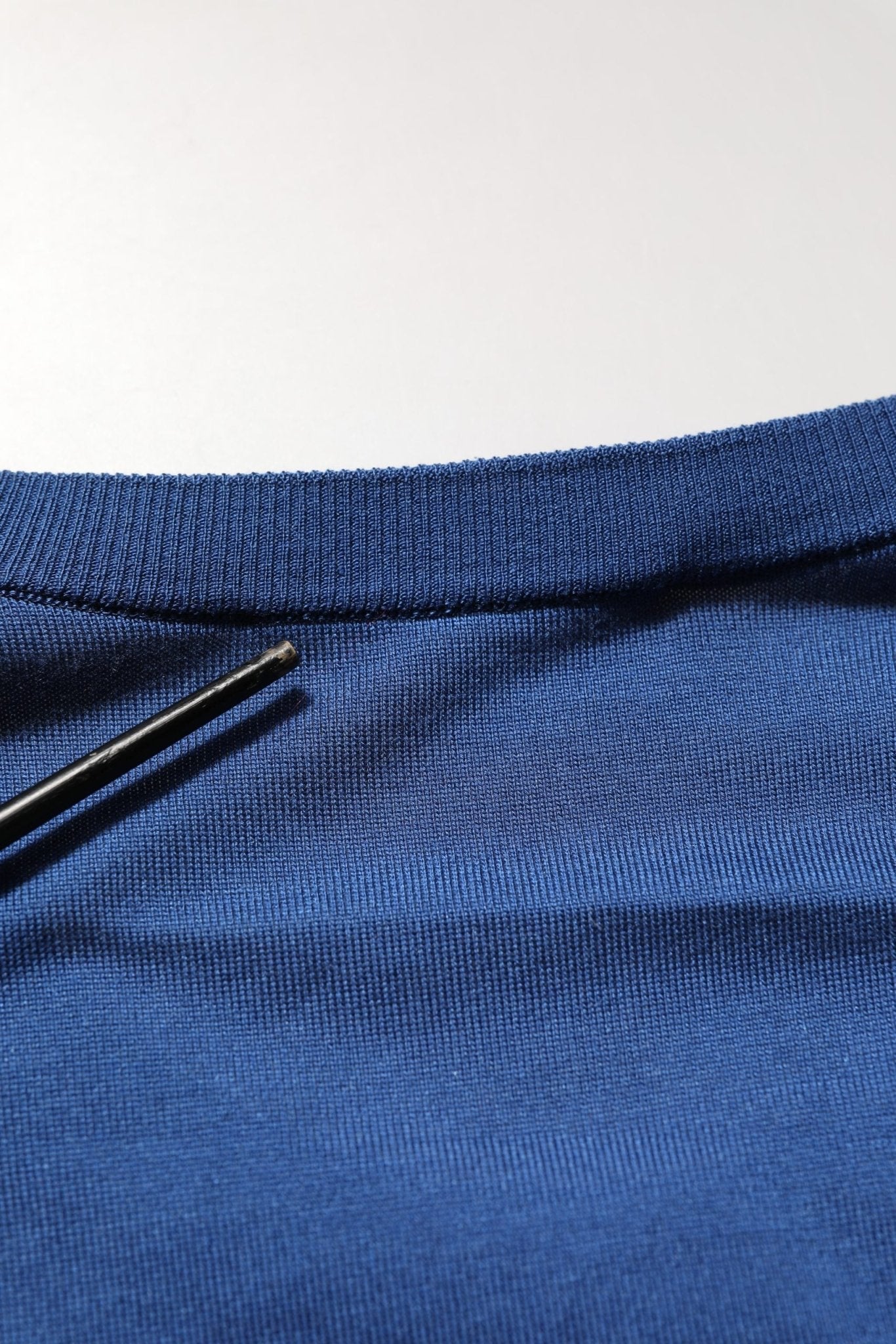 Dolce & Gabbana Blue Silk DG Logo Crew Neck Pullover Sweater - RIMODA