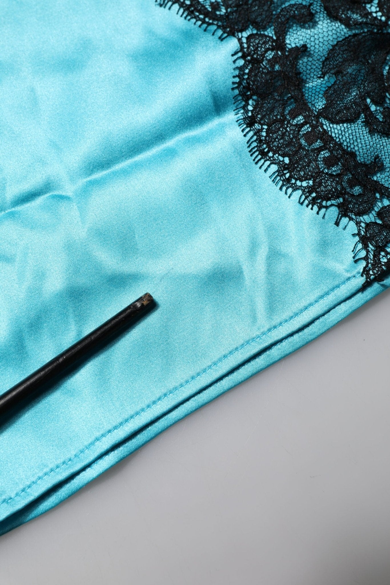 Dolce & Gabbana Blue Silk Garterized Straight Women Pajama Pants - RIMODA