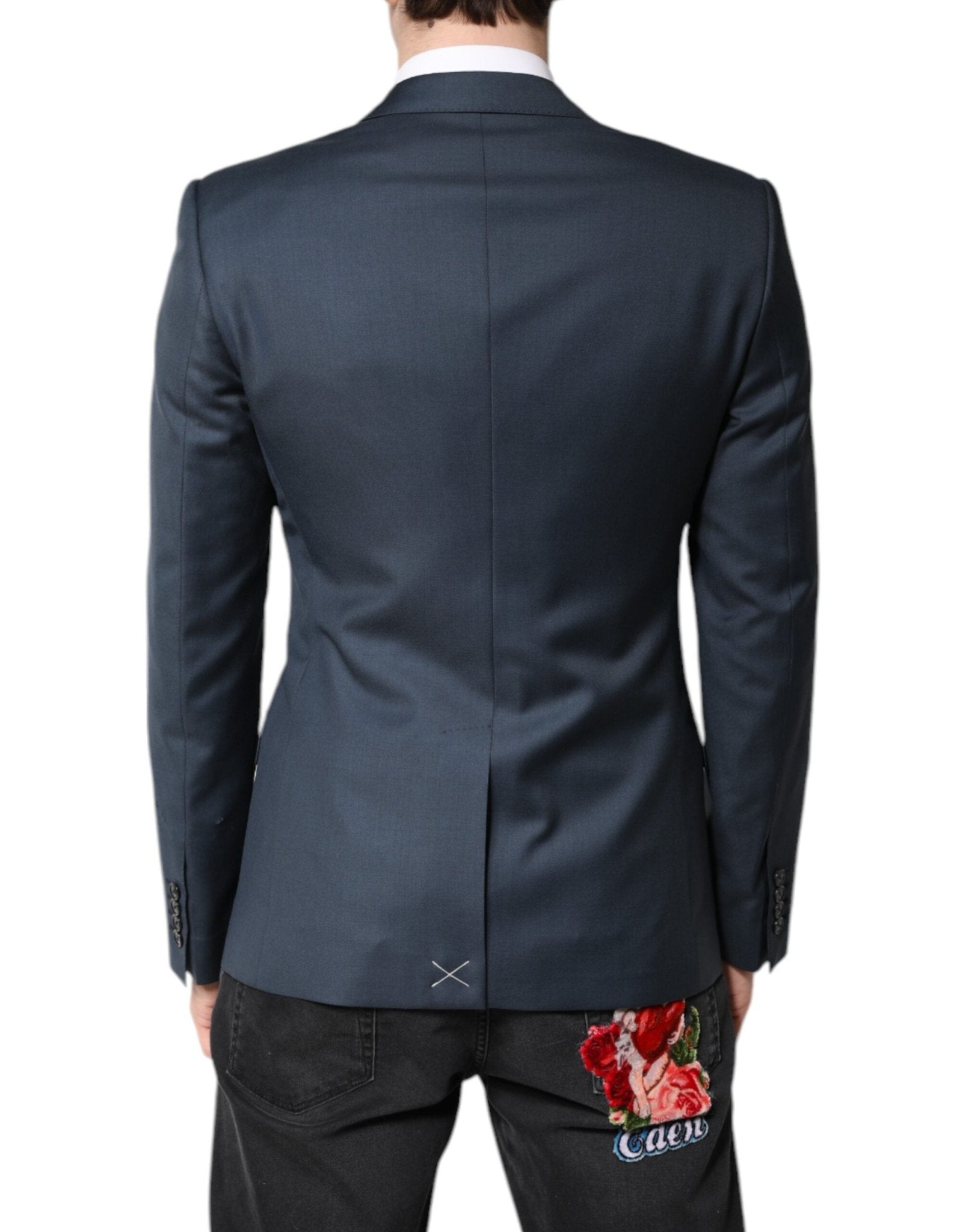 Dolce & Gabbana Blue Single Breasted Men Coat MARTINI Blazer - RIMODA