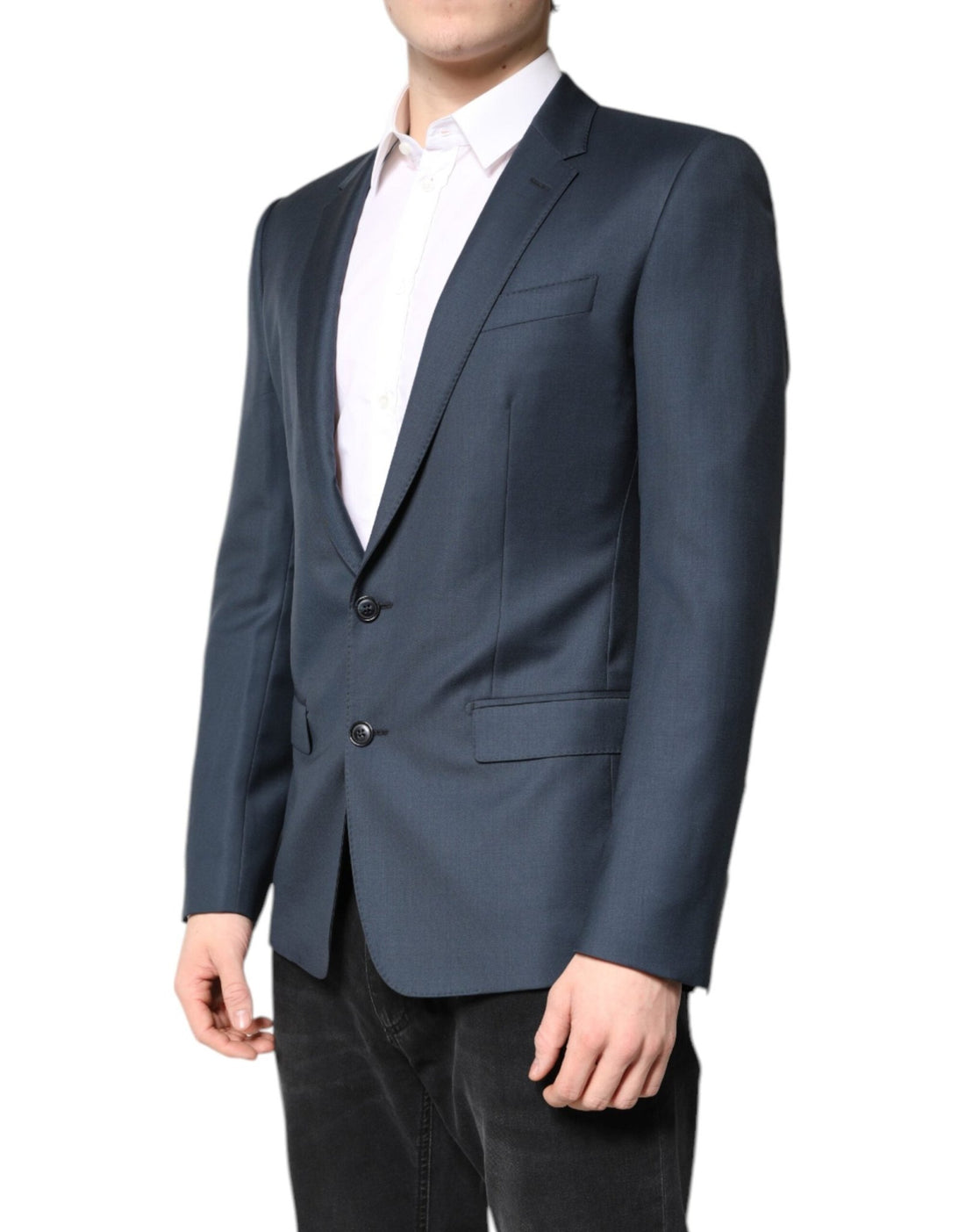 Dolce & Gabbana Blue Single Breasted Men Coat MARTINI Blazer - RIMODA