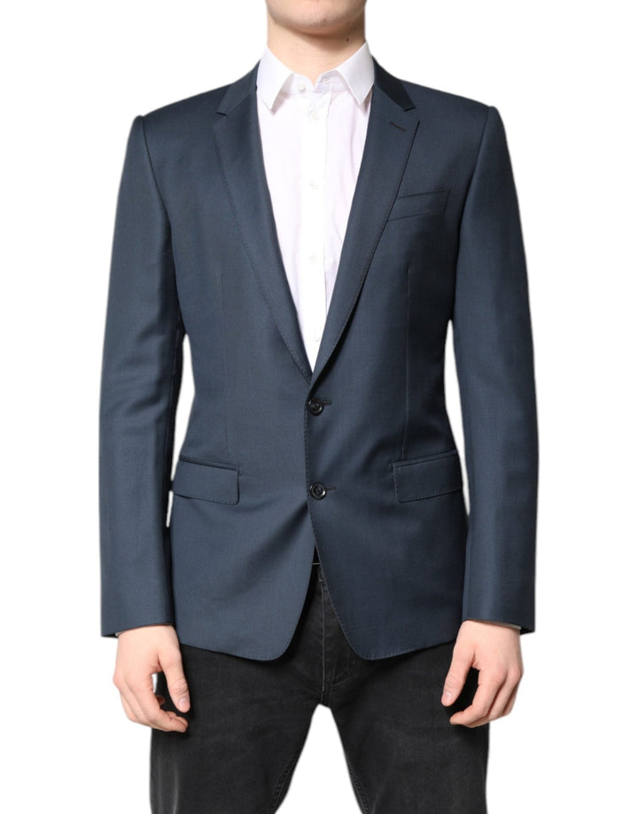 Dolce & Gabbana Blue Single Breasted Men Coat MARTINI Blazer - RIMODA