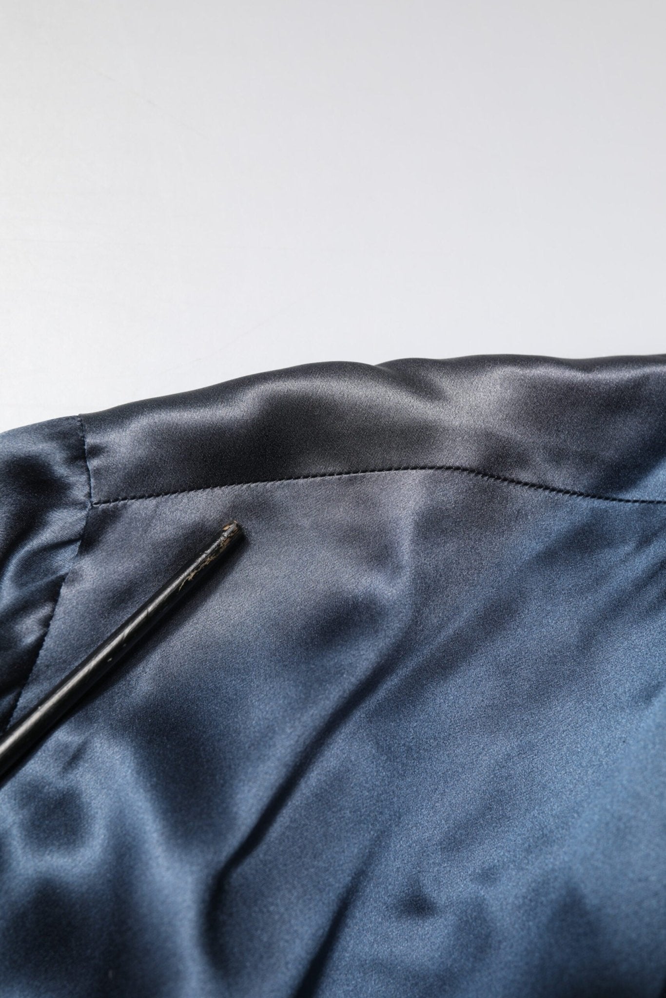 Dolce & Gabbana Blue Solid Silk Men Wrap Robe Coat Jacket - RIMODA