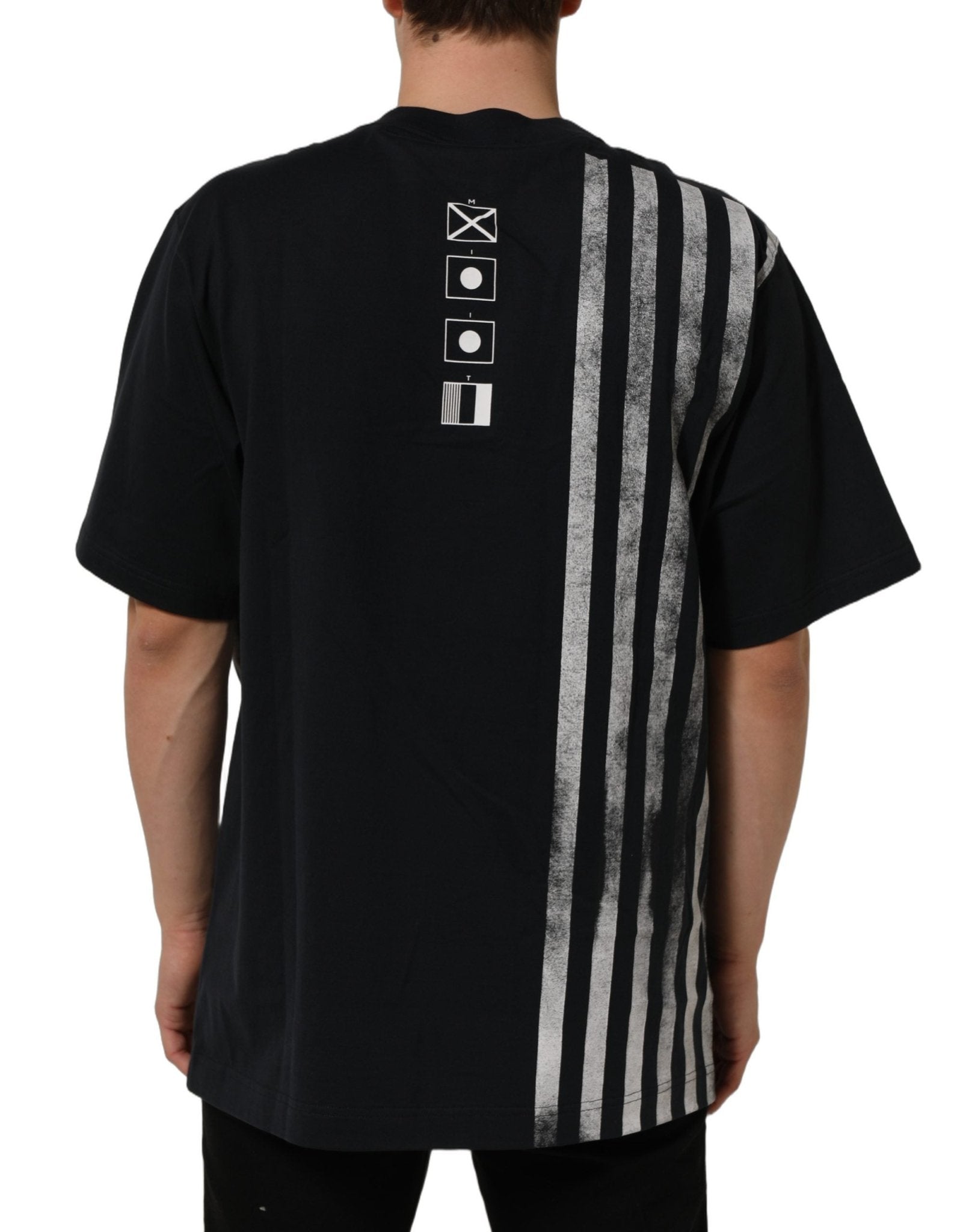 Dolce & Gabbana Blue Striped Print Cotton Crew Neck T-shirt - RIMODA