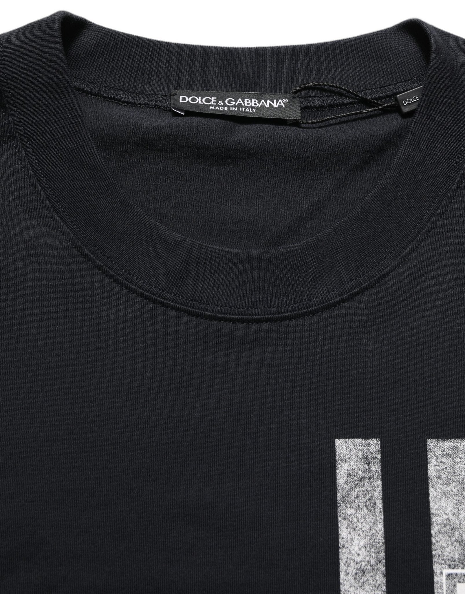 Dolce & Gabbana Blue Striped Print Cotton Crew Neck T-shirt - RIMODA