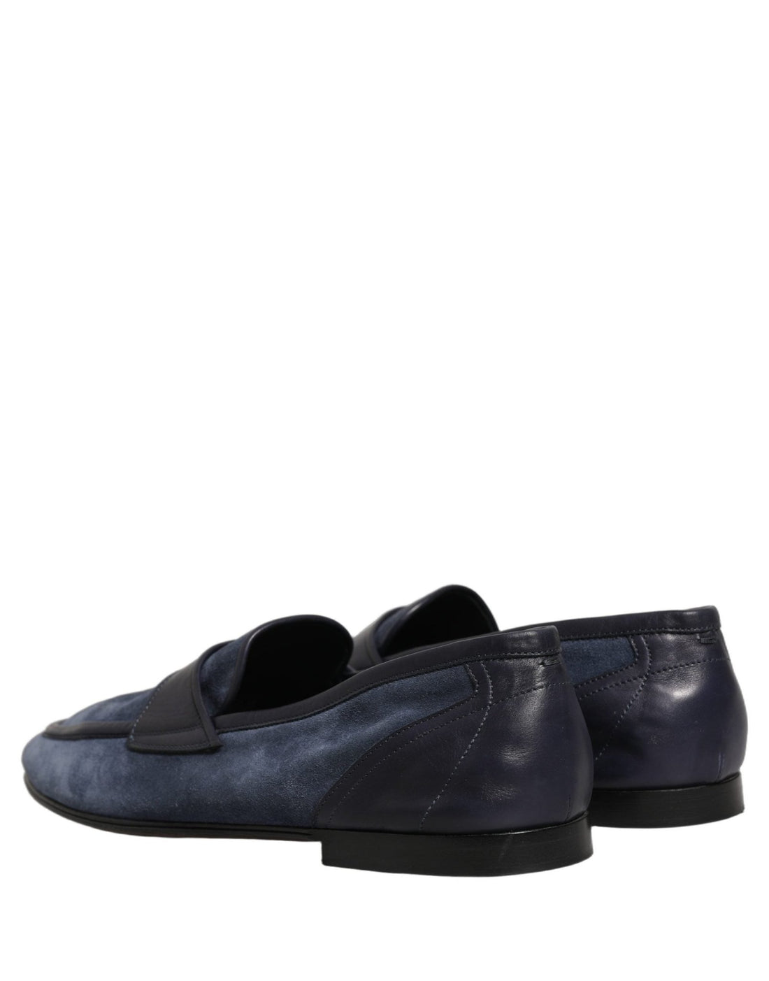 Dolce & Gabbana Blue Suede Leather Loafers Moccasins Shoes - RIMODA