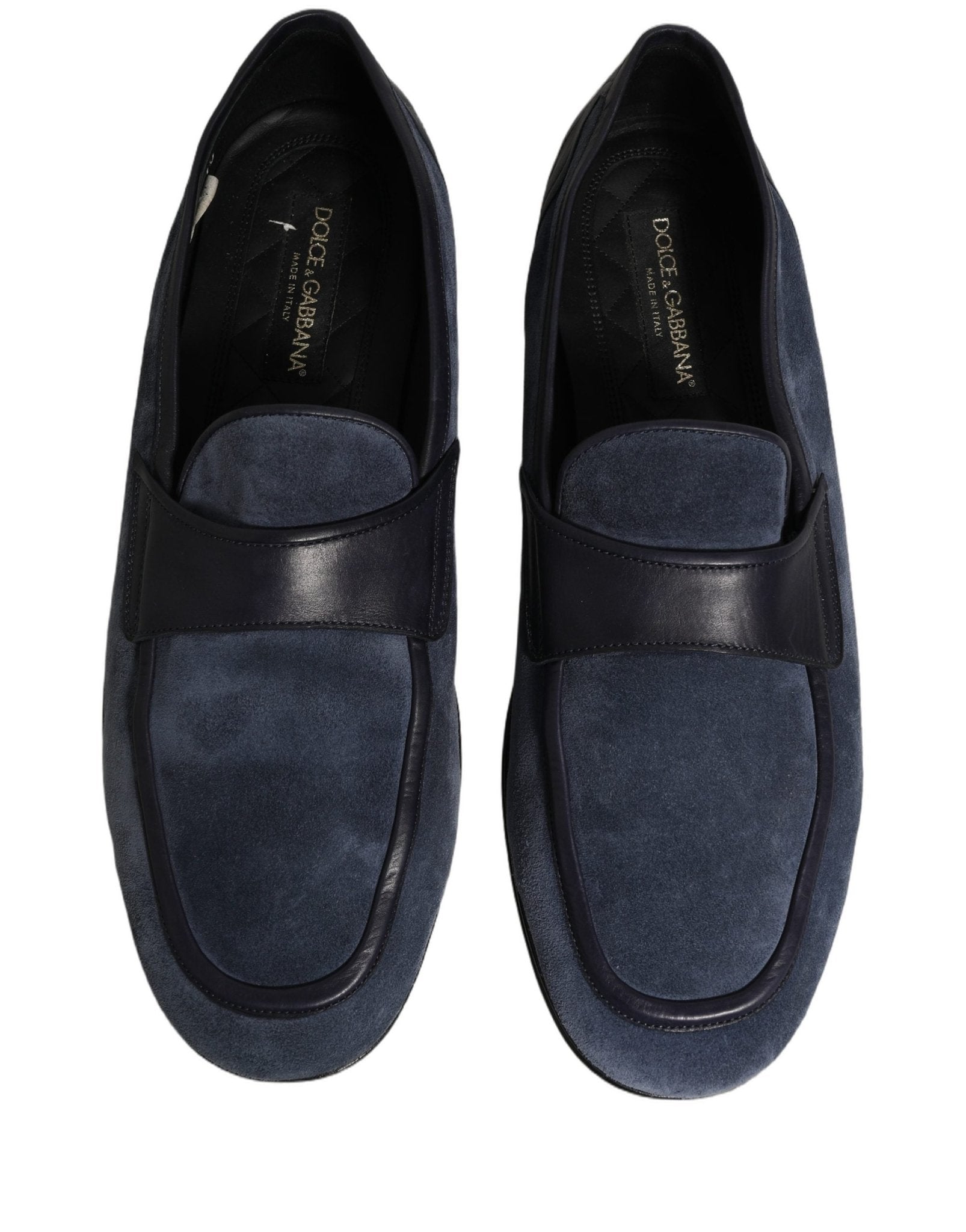 Dolce & Gabbana Blue Suede Leather Loafers Moccasins Shoes - RIMODA