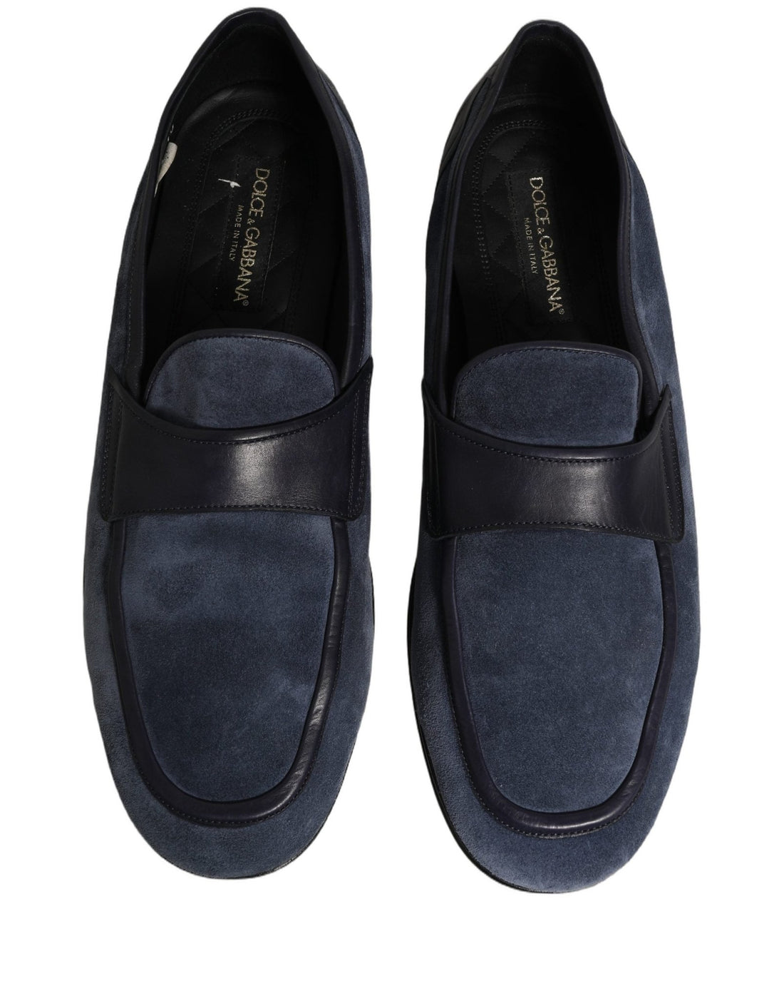 Dolce & Gabbana Blue Suede Leather Loafers Moccasins Shoes - RIMODA