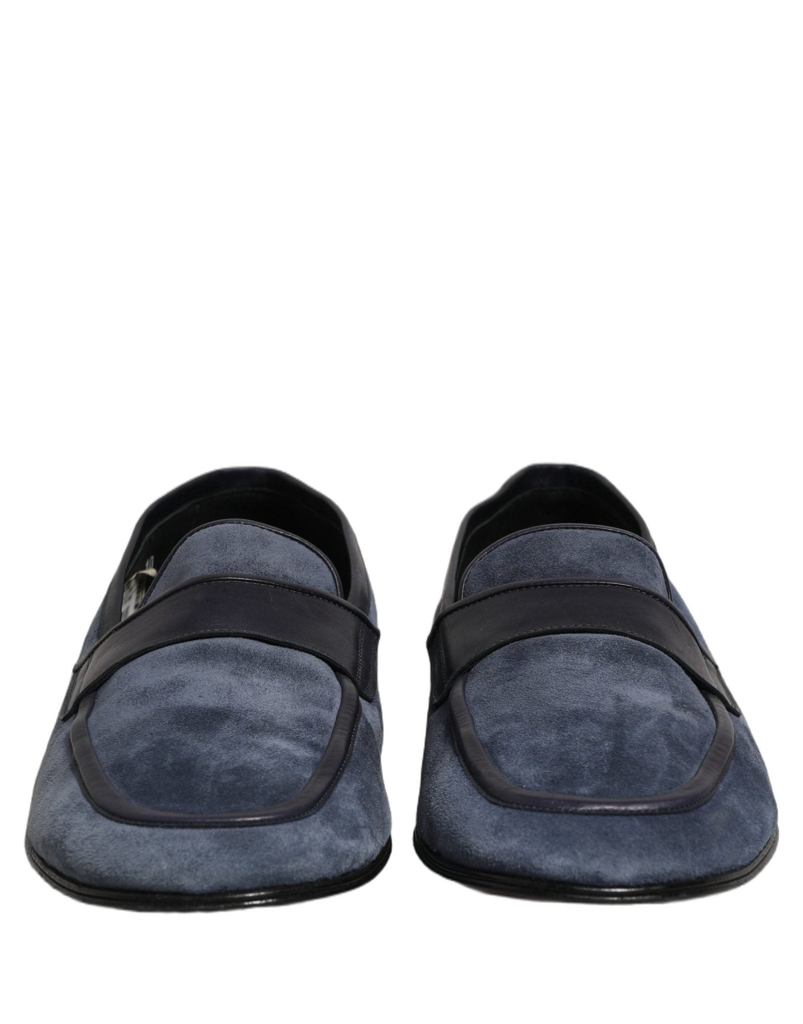 Dolce & Gabbana Blue Suede Leather Loafers Moccasins Shoes - RIMODA