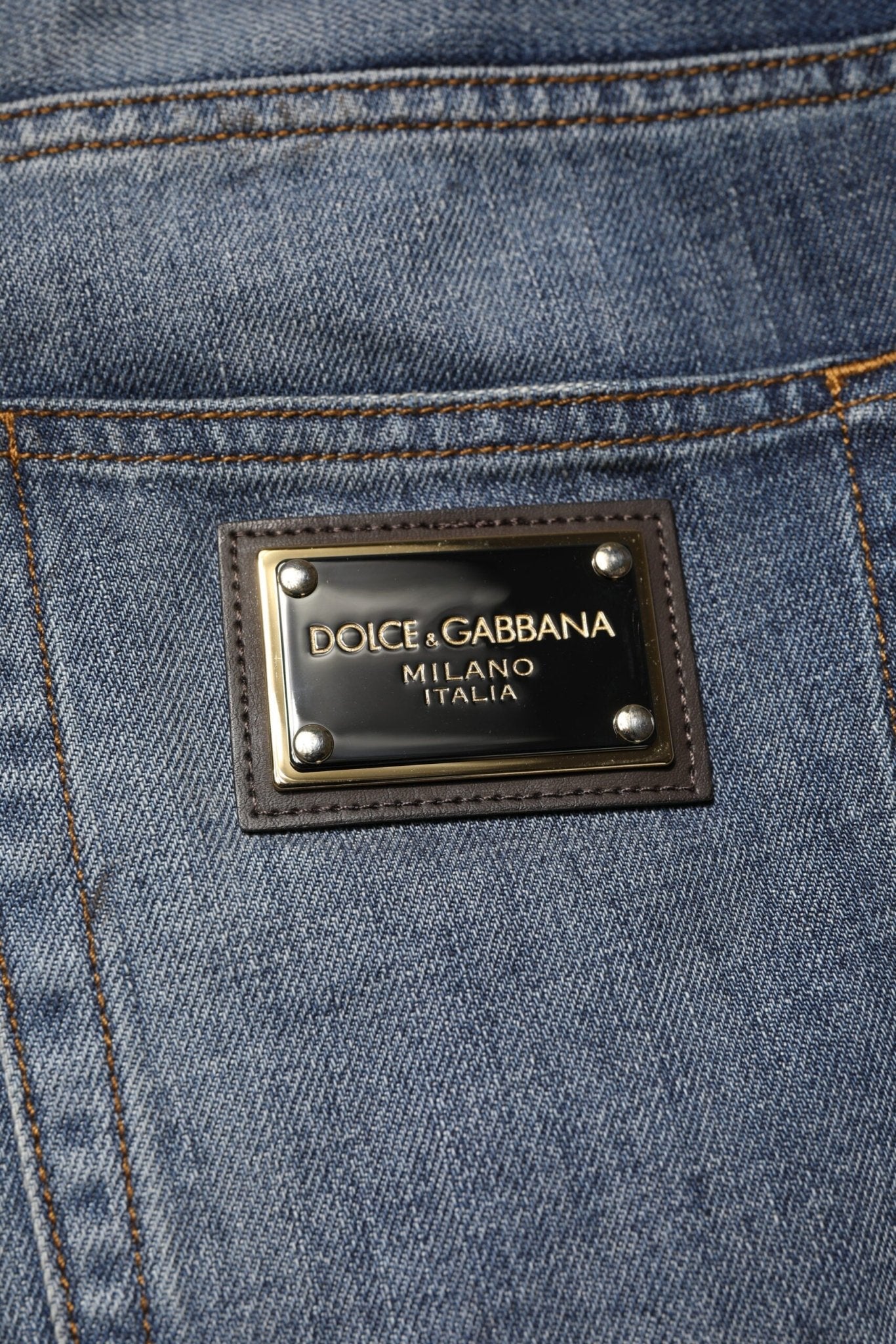 Dolce & Gabbana Blue Washed Tattered Cotton Men Jeans - RIMODA
