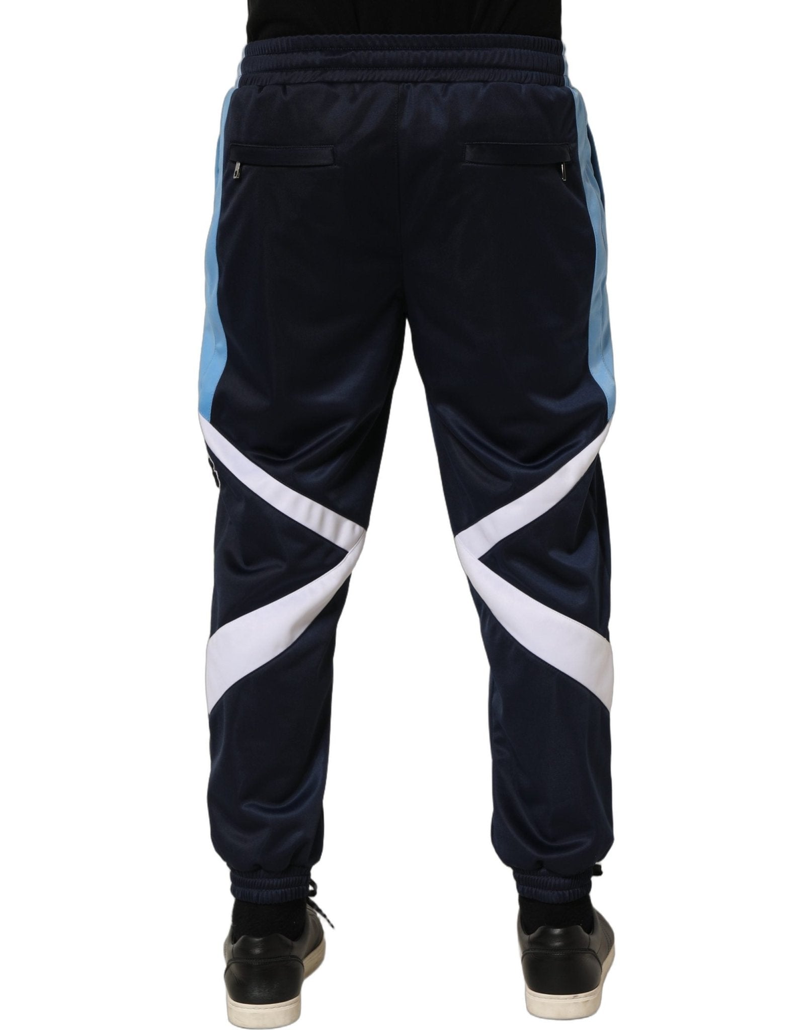 Dolce & Gabbana Blue White Drawstring Jogger Sweatpants Pants - RIMODA
