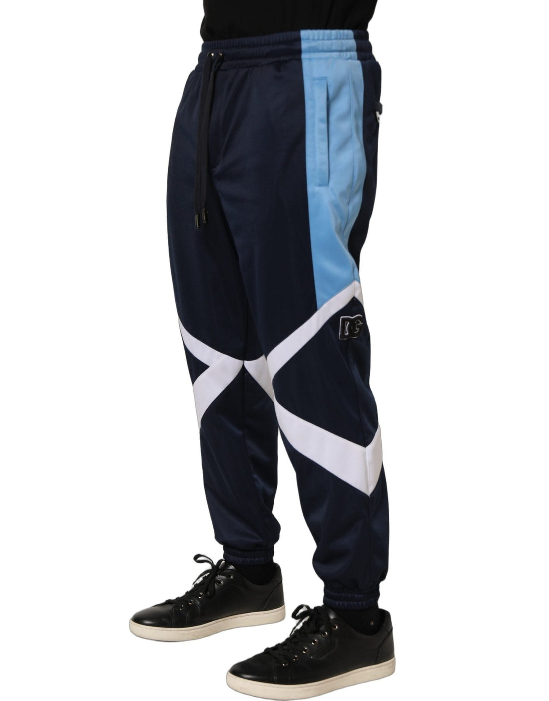 Dolce & Gabbana Blue White Drawstring Jogger Sweatpants Pants - RIMODA