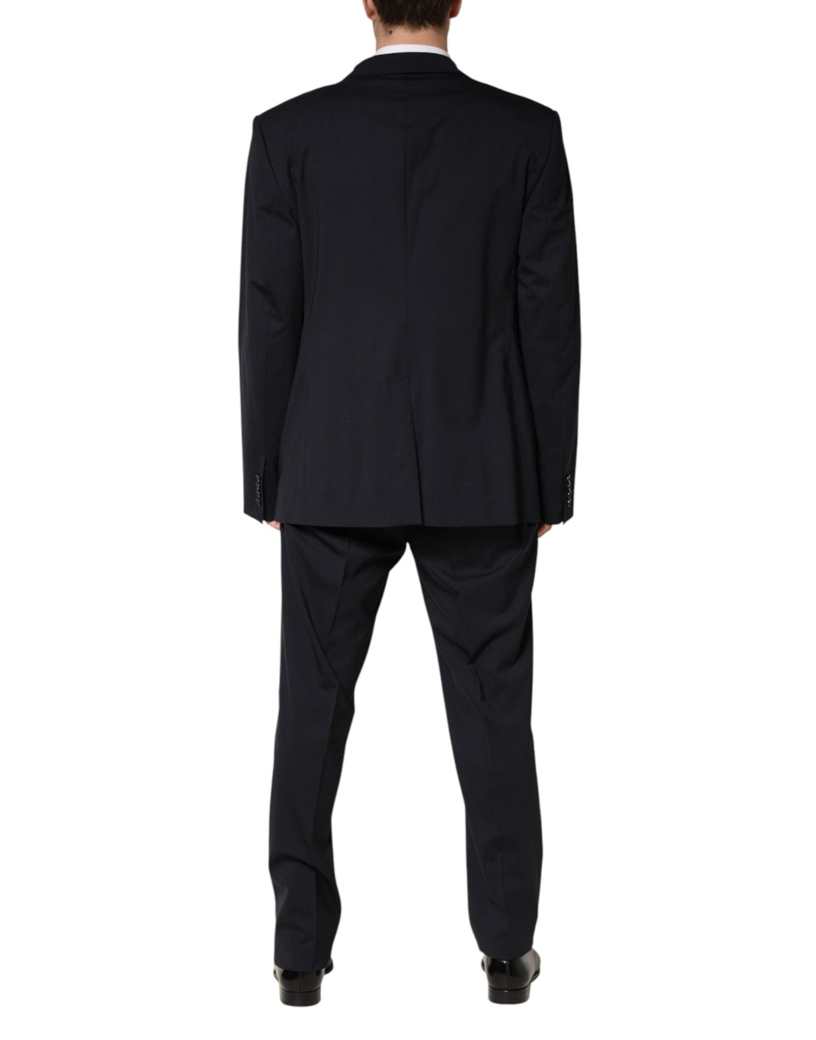 Dolce & Gabbana Blue Wool Double Breasted 2 Piece Men Suit - RIMODA