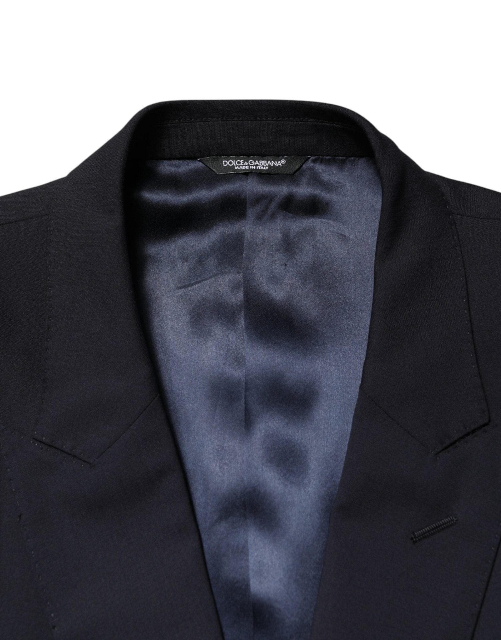 Dolce & Gabbana Blue Wool Double Breasted 2 Piece Men Suit - RIMODA