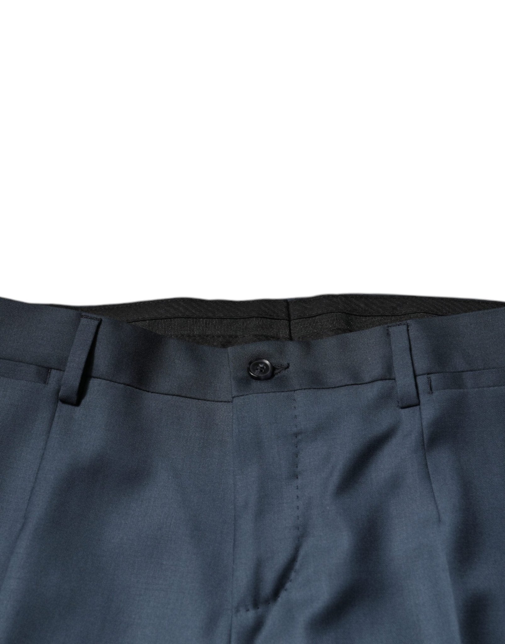 Dolce & Gabbana Blue Wool Tapered Formal Dress Pants - RIMODA