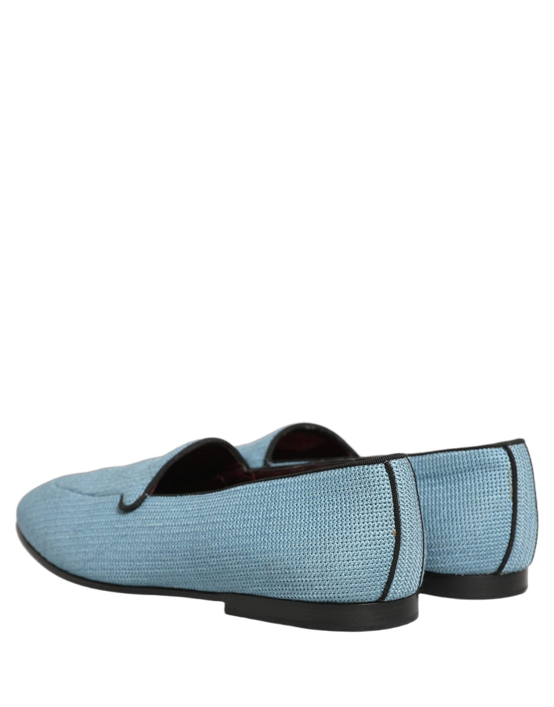 Dolce & Gabbana Blue Woven Men Slip On Dress Loafers Shoes - RIMODA