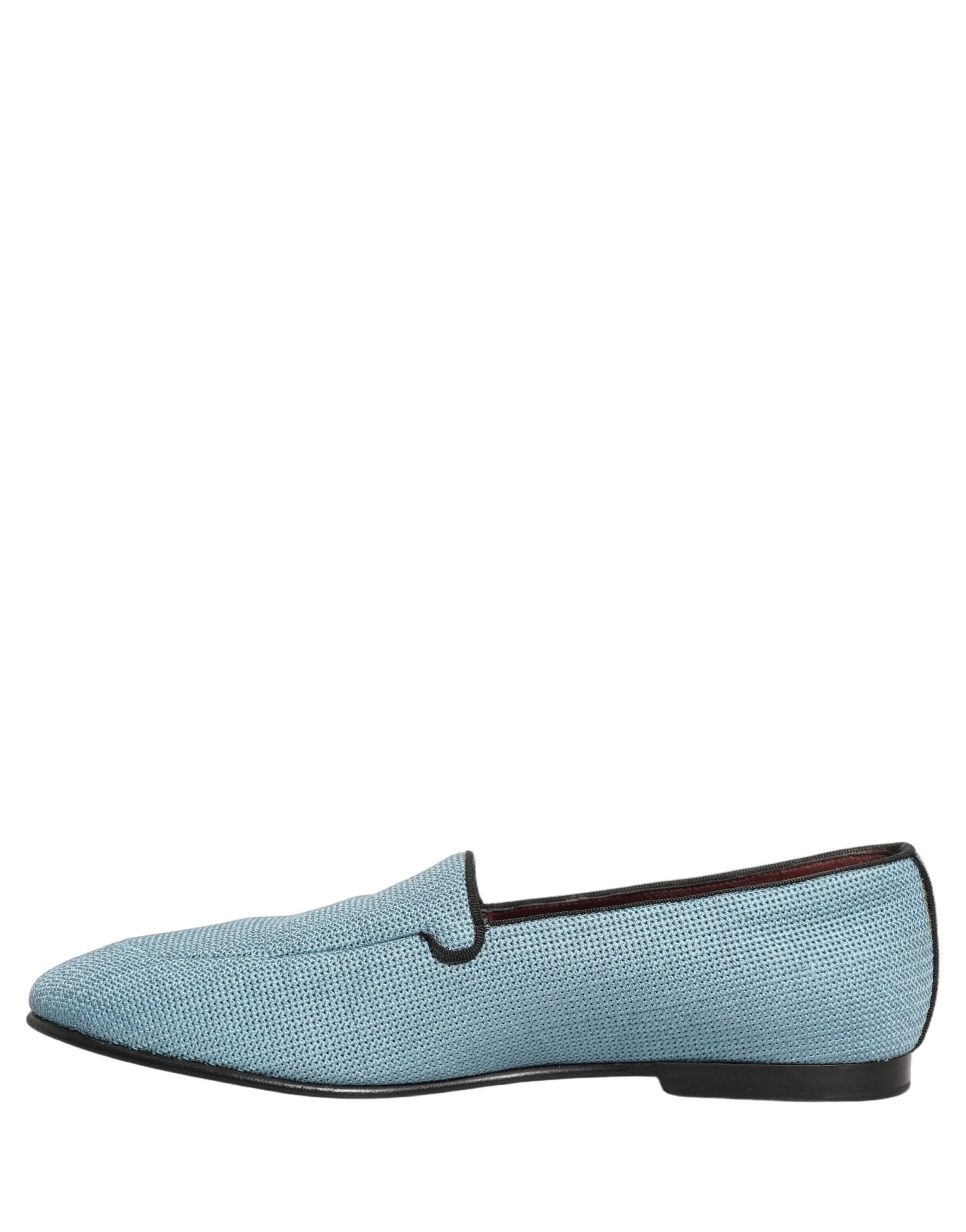 Dolce & Gabbana Blue Woven Men Slip On Dress Loafers Shoes - RIMODA