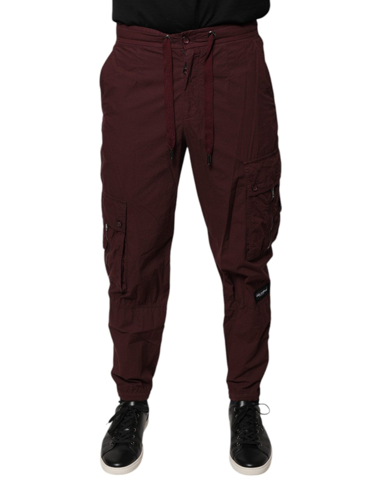 Dolce & Gabbana Bordeaux Cotton Cargo Jogger Sweatpants Pants - RIMODA