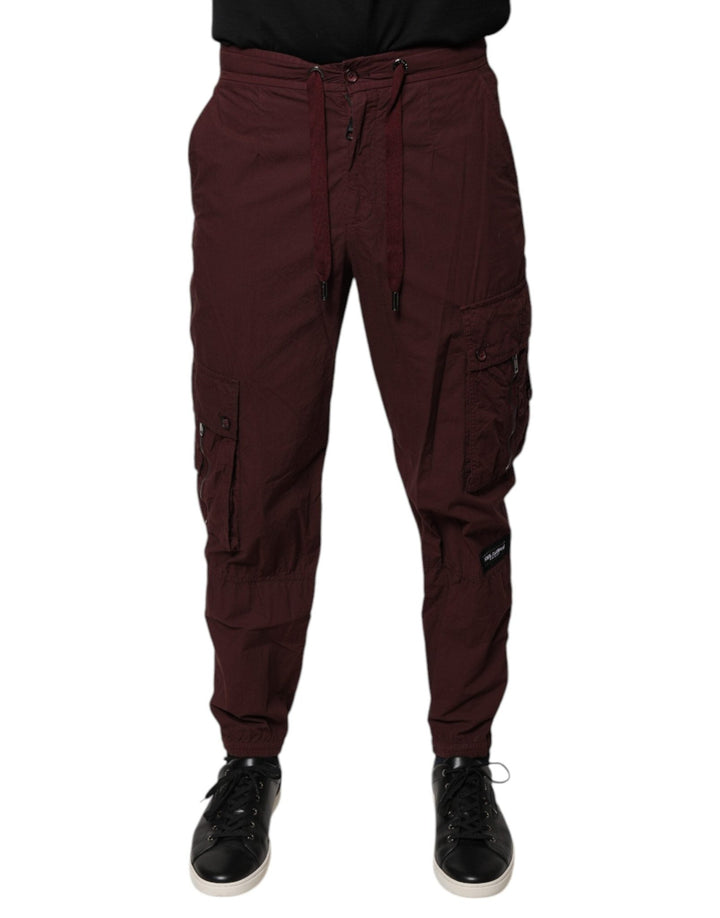 Dolce & Gabbana Bordeaux Cotton Cargo Jogger Sweatpants Pants - RIMODA