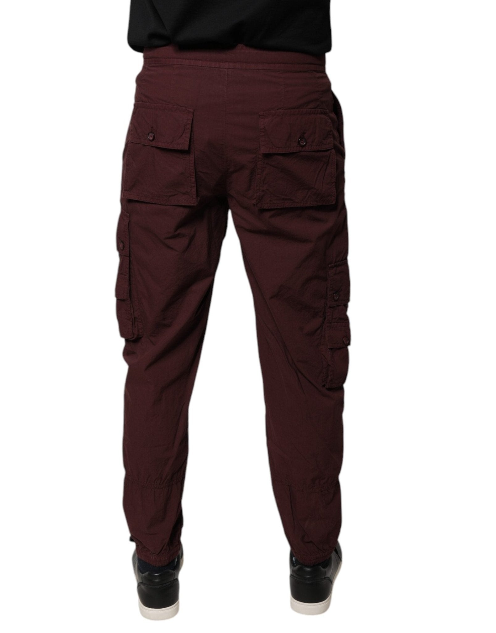 Dolce & Gabbana Bordeaux Cotton Cargo Jogger Sweatpants Pants - RIMODA
