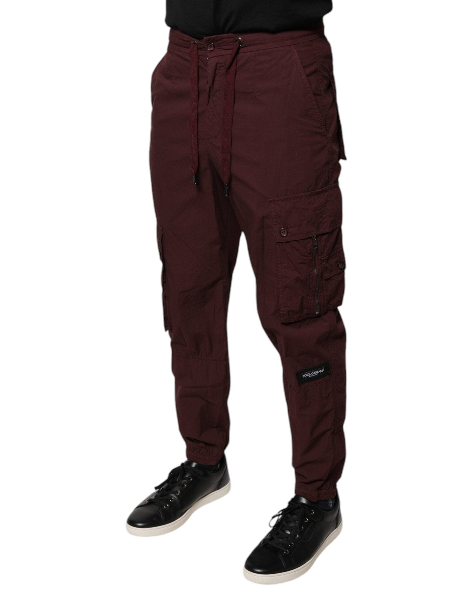 Dolce & Gabbana Bordeaux Cotton Cargo Jogger Sweatpants Pants - RIMODA