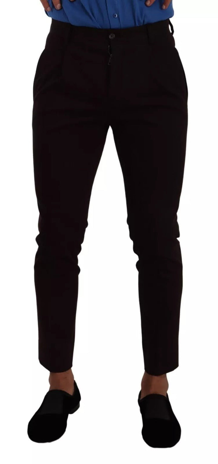 Dolce & Gabbana Bordeaux Cotton Stretch Skinny Trouser - RIMODA